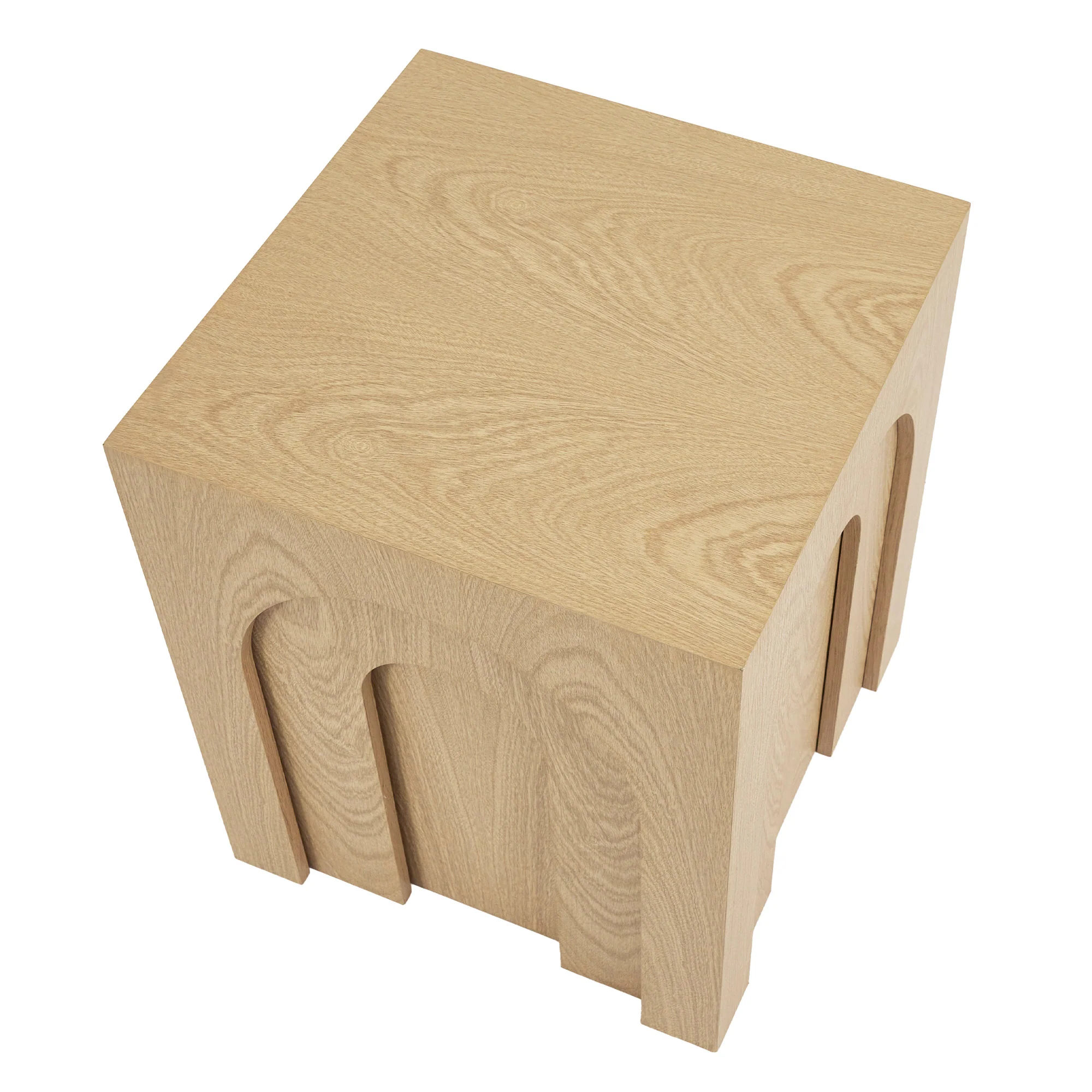 Belle Set of 3 Nested Side Tables Oak - Image 6
