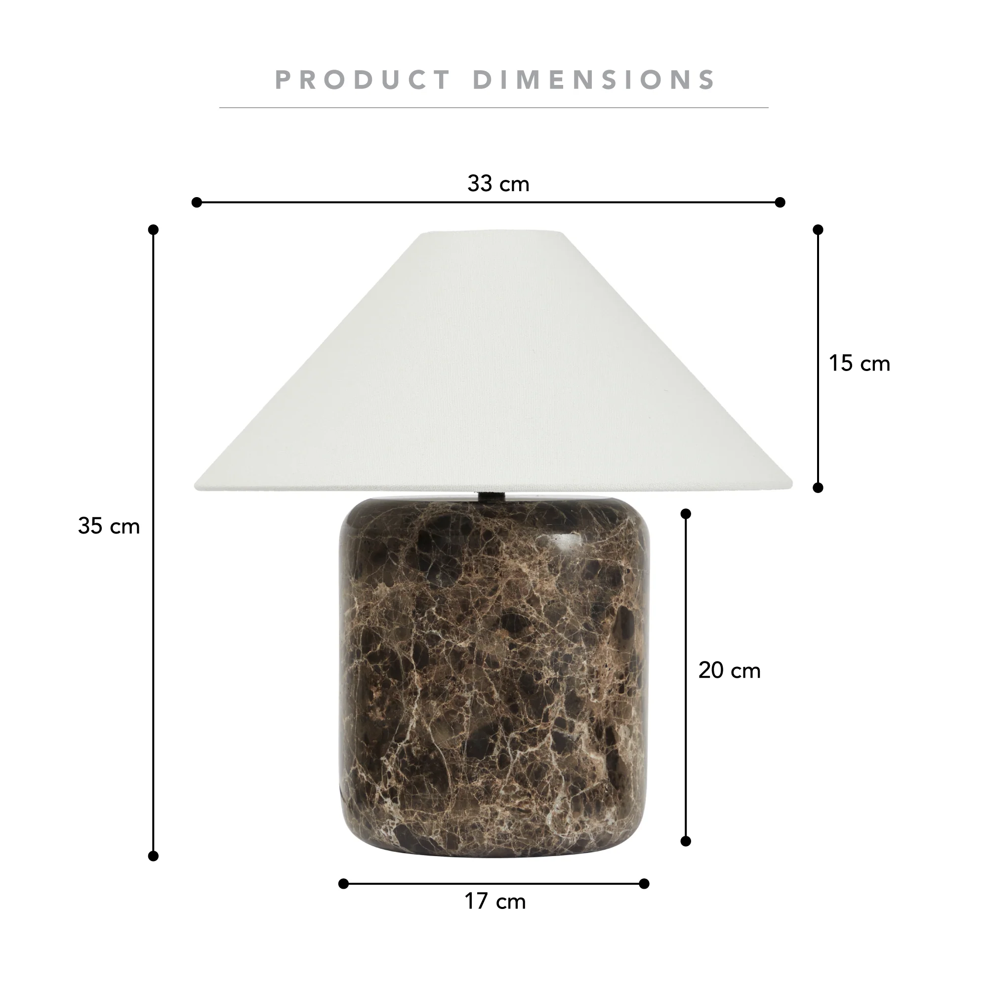 Blake Marble Table Lamp Cocoa (Set of 2) - Image 3