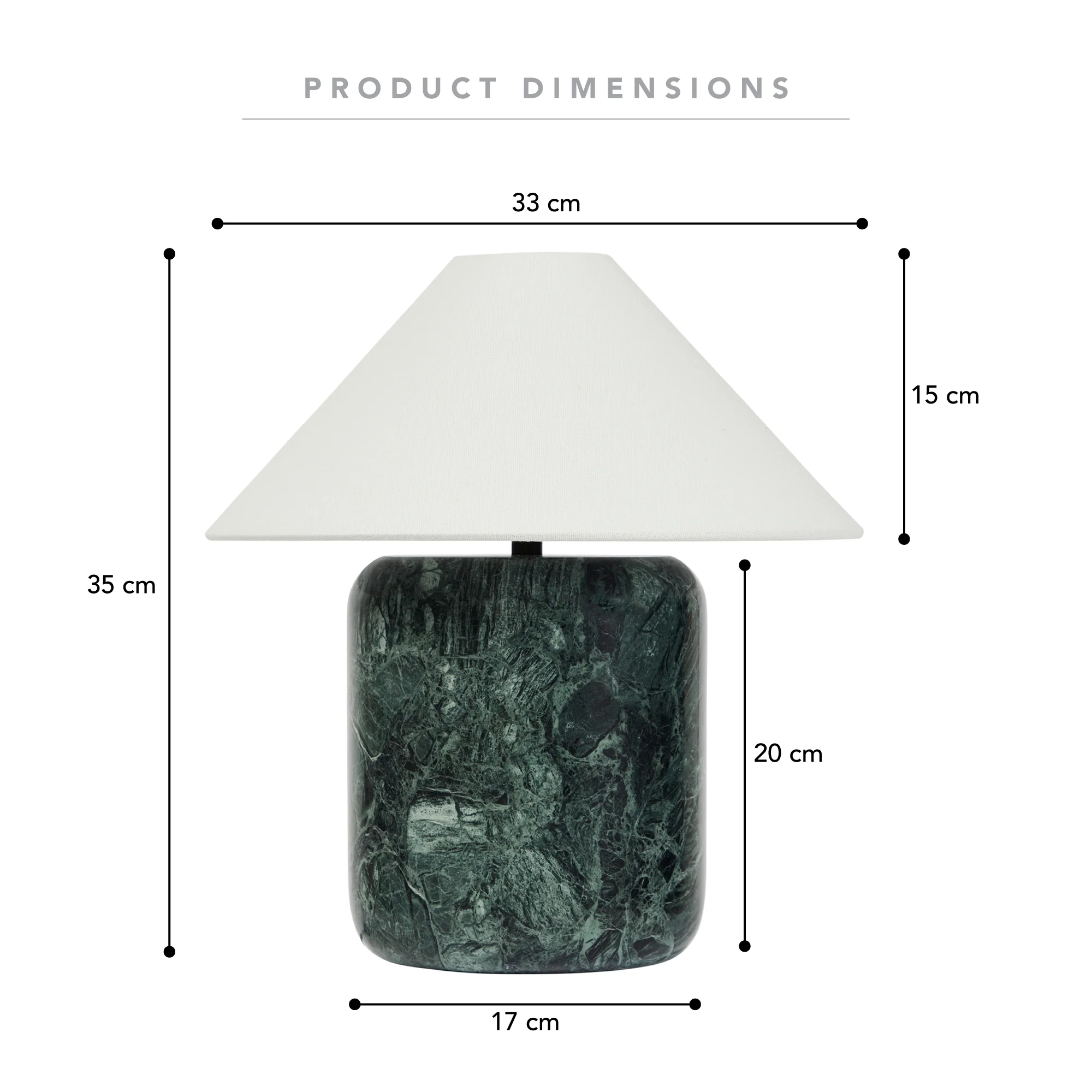 Blake Marble Table Lamp Emerald - Image 3