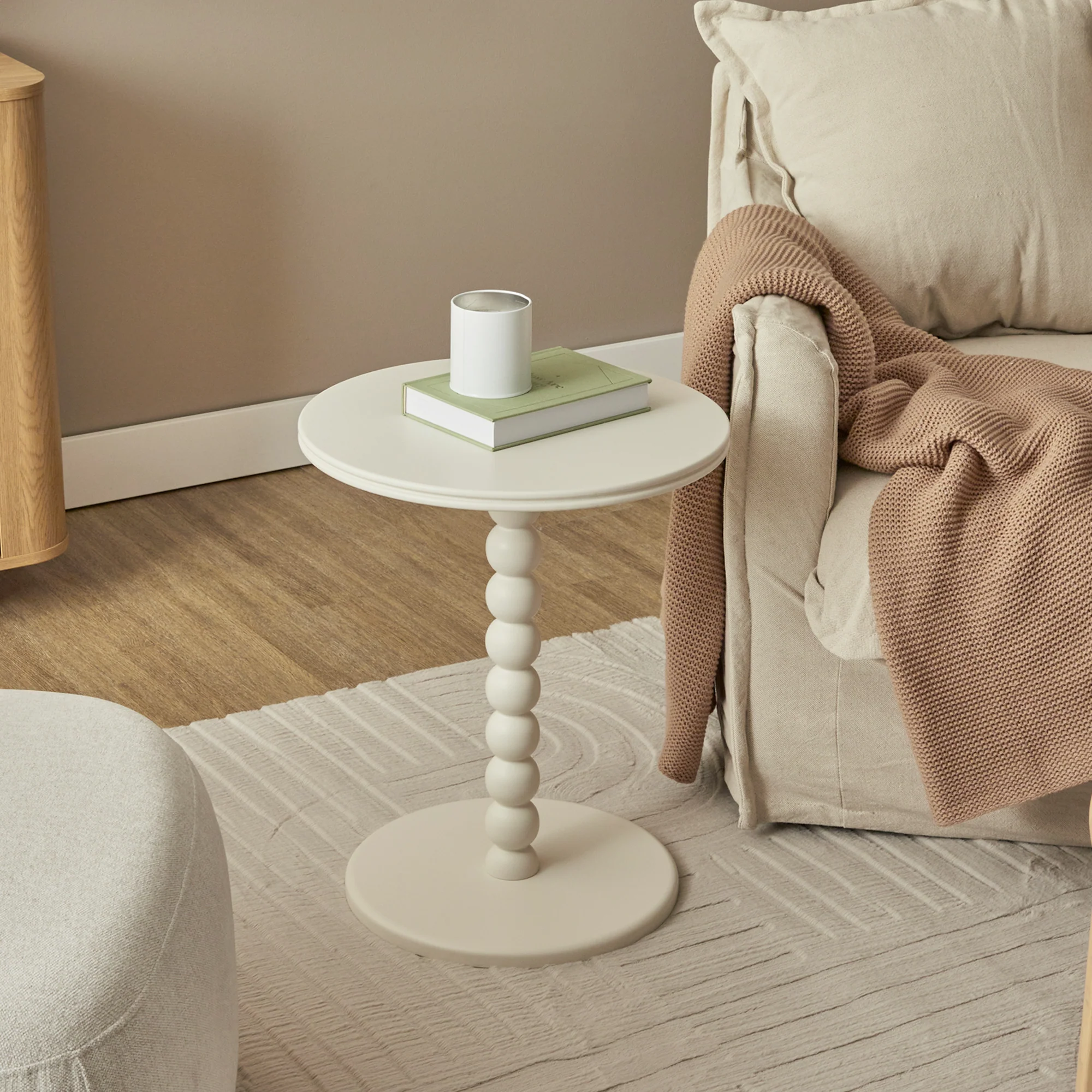 Bobbin 45cm Side Table Cream - Image 10