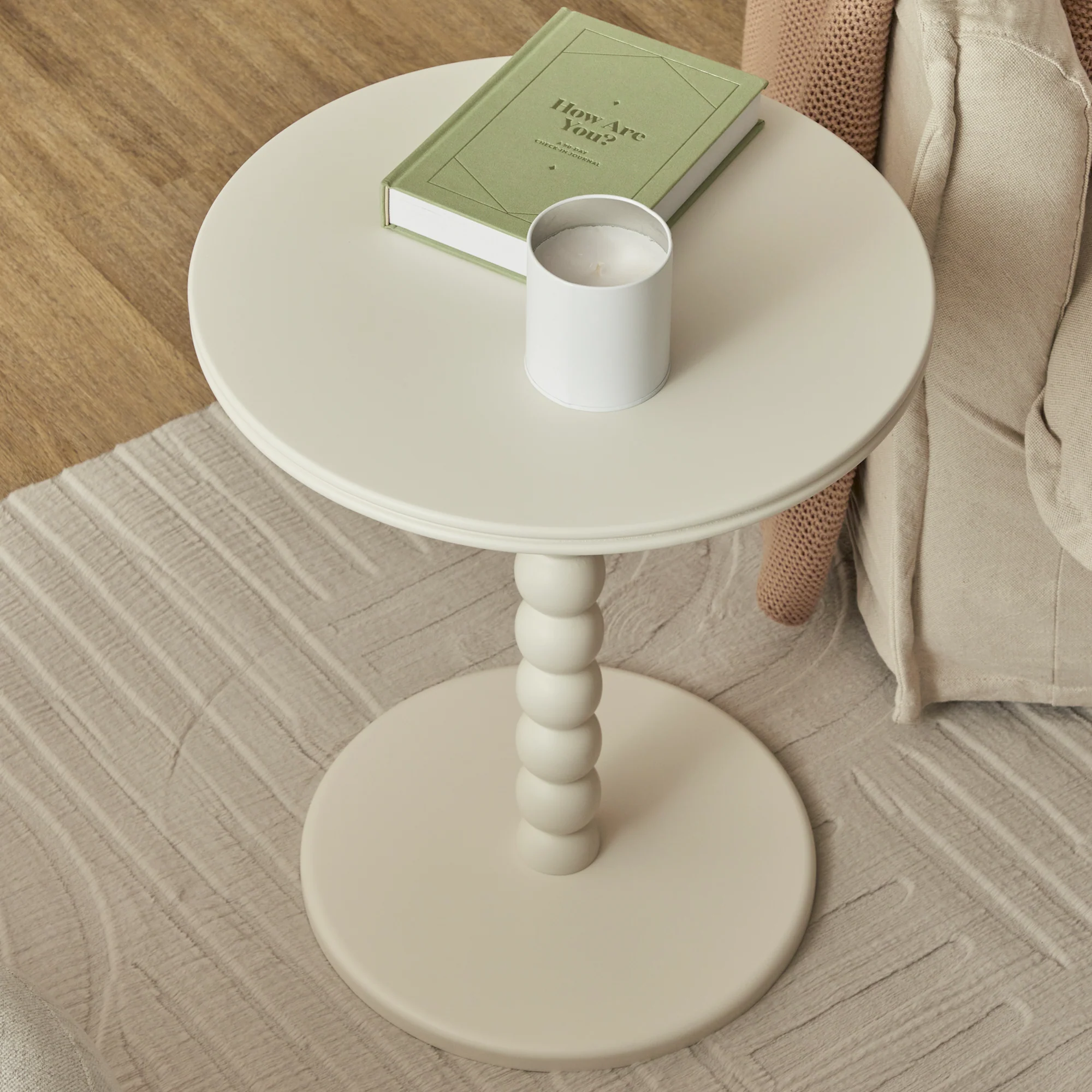 Bobbin 45cm Side Table Cream - Image 7