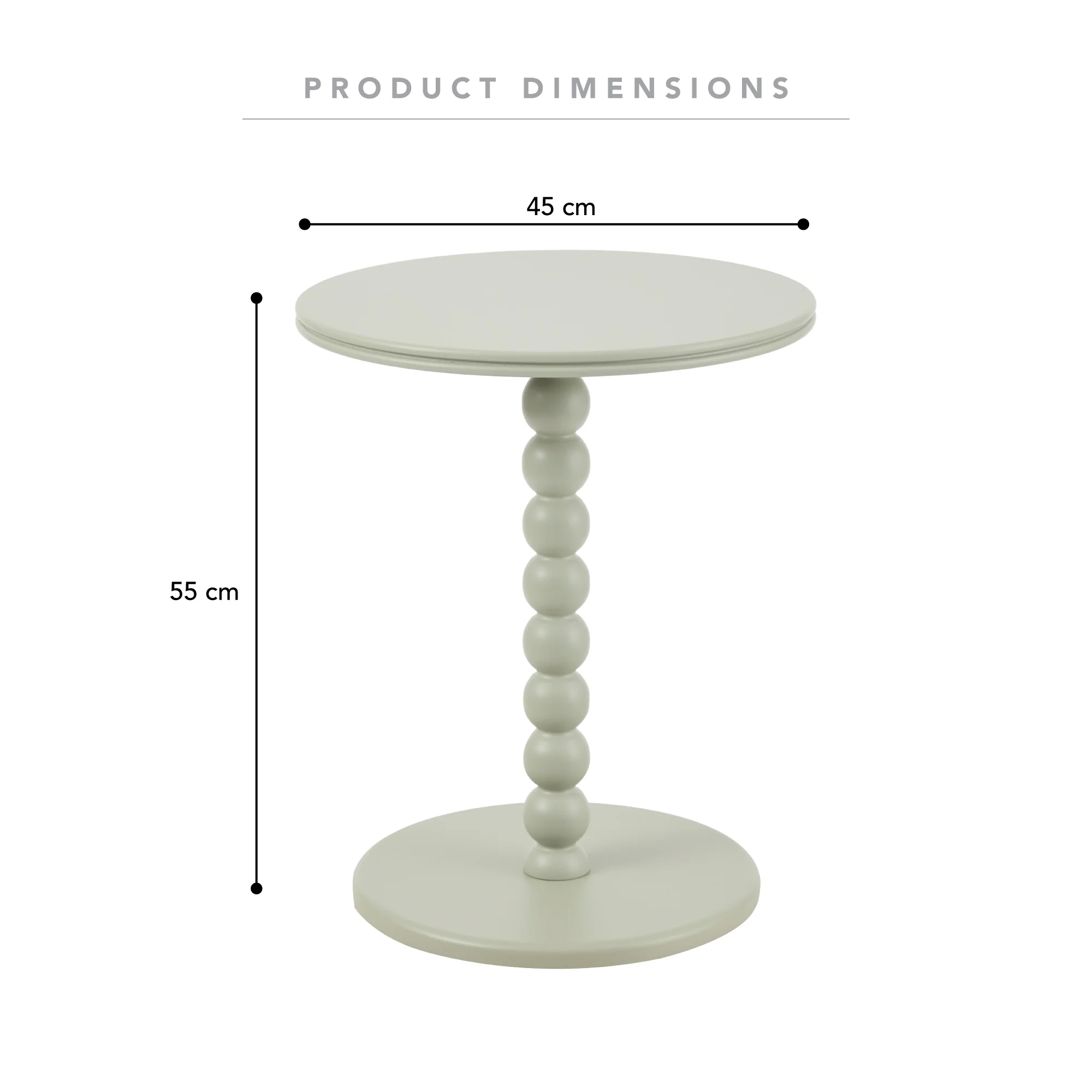 Bobbin 45cm Side Table Sage Green - Image 3