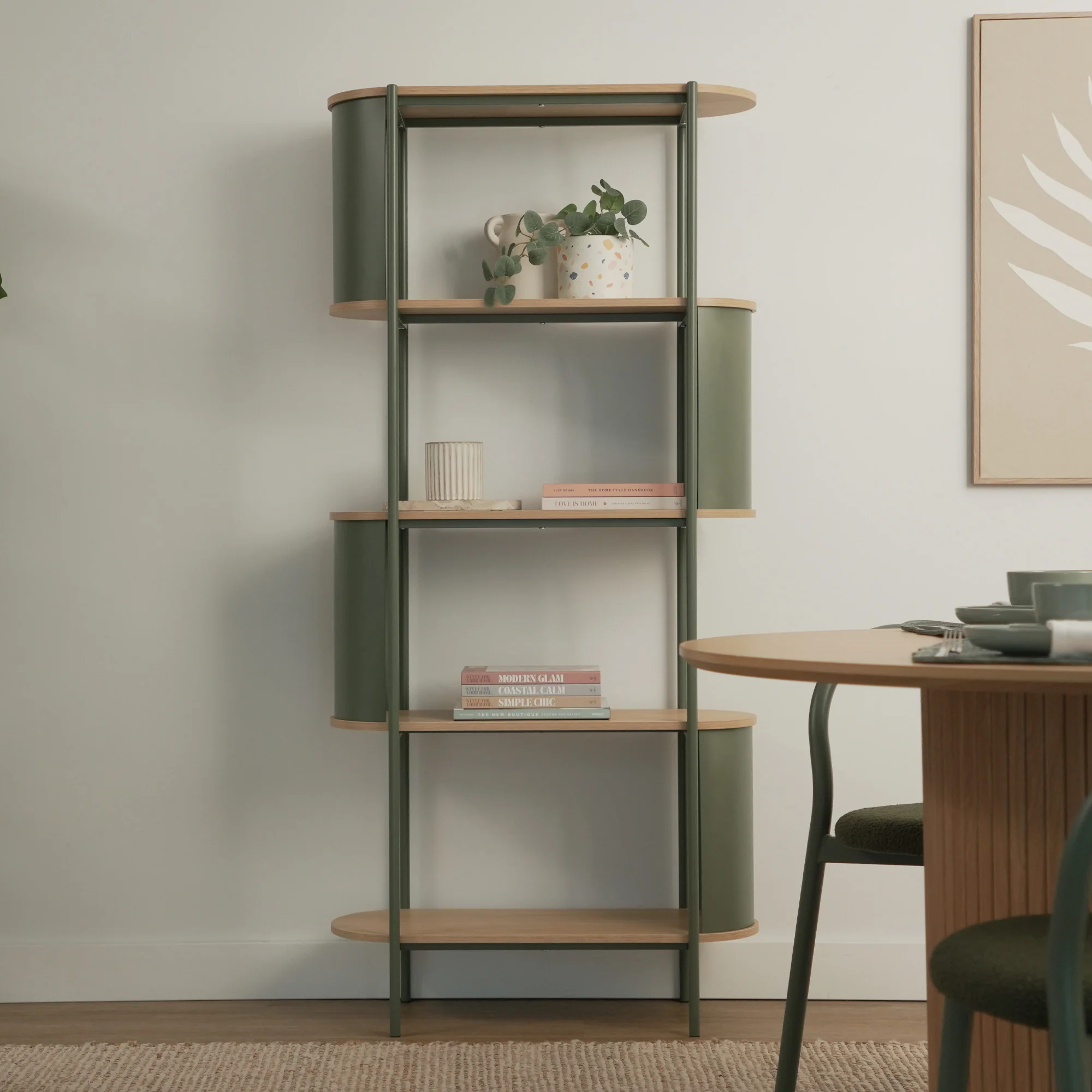 Boston Bookcase Green - Image 6