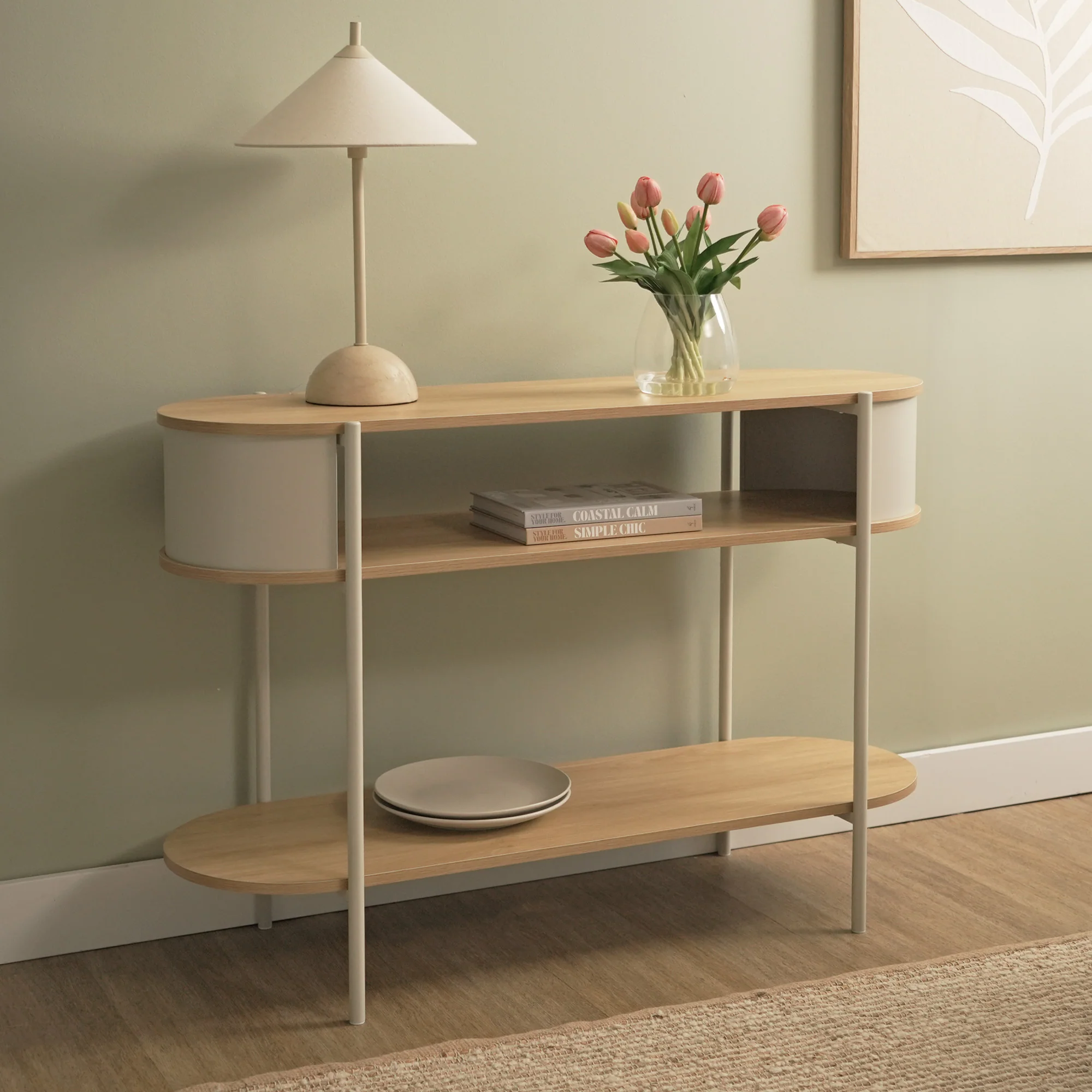 Boston Console Table Cream (110cm)