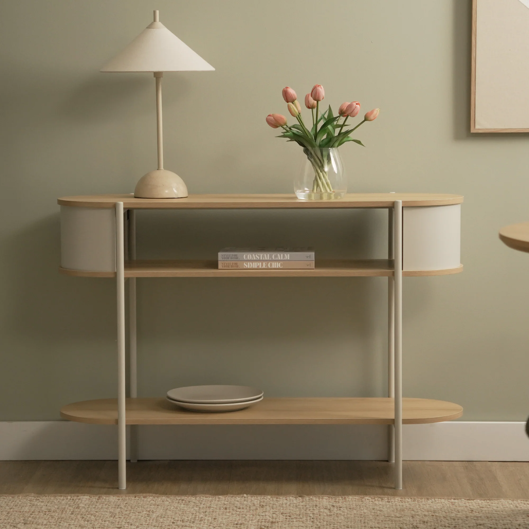 Boston Console Table Cream (110cm) - Image 5