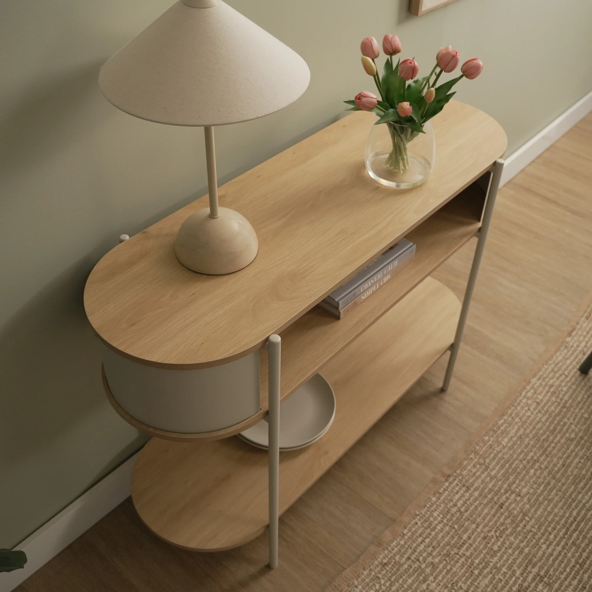 Boston Console Table Cream (110cm) - Image 7