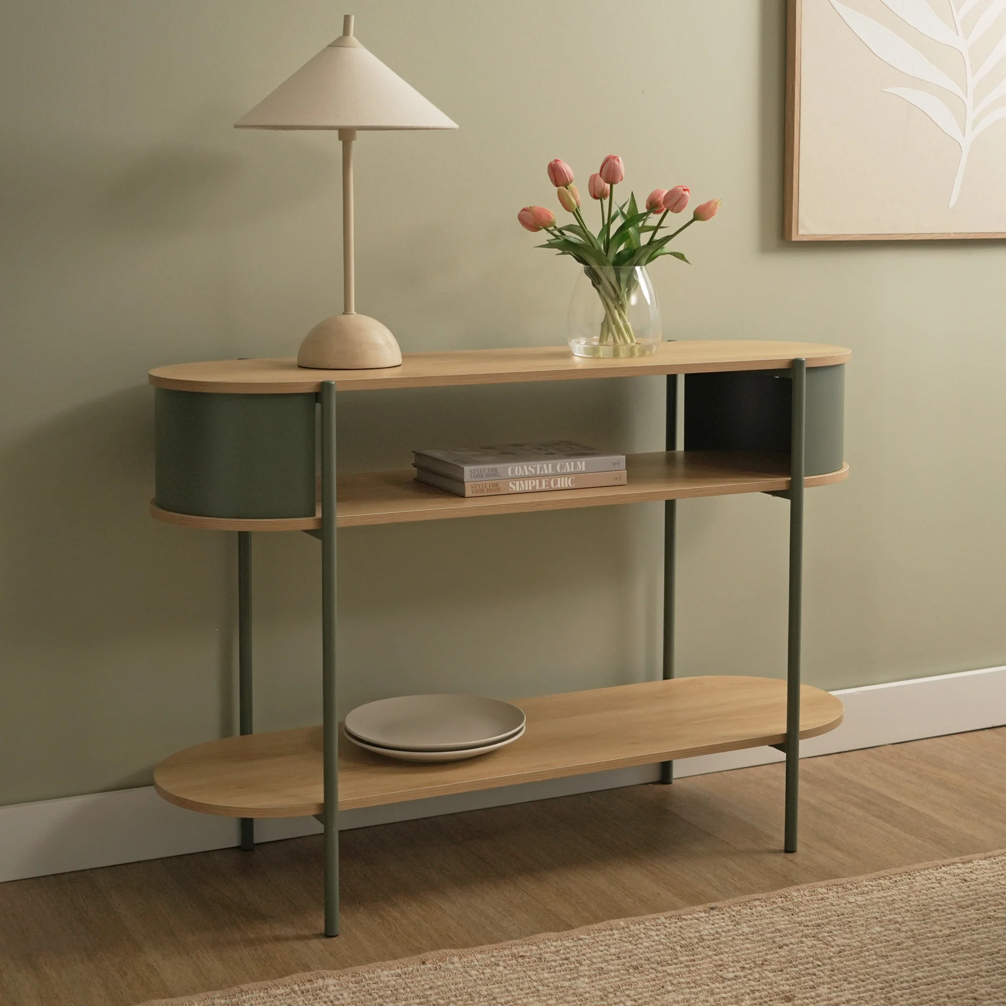 Boston Console Table Green (110cm)