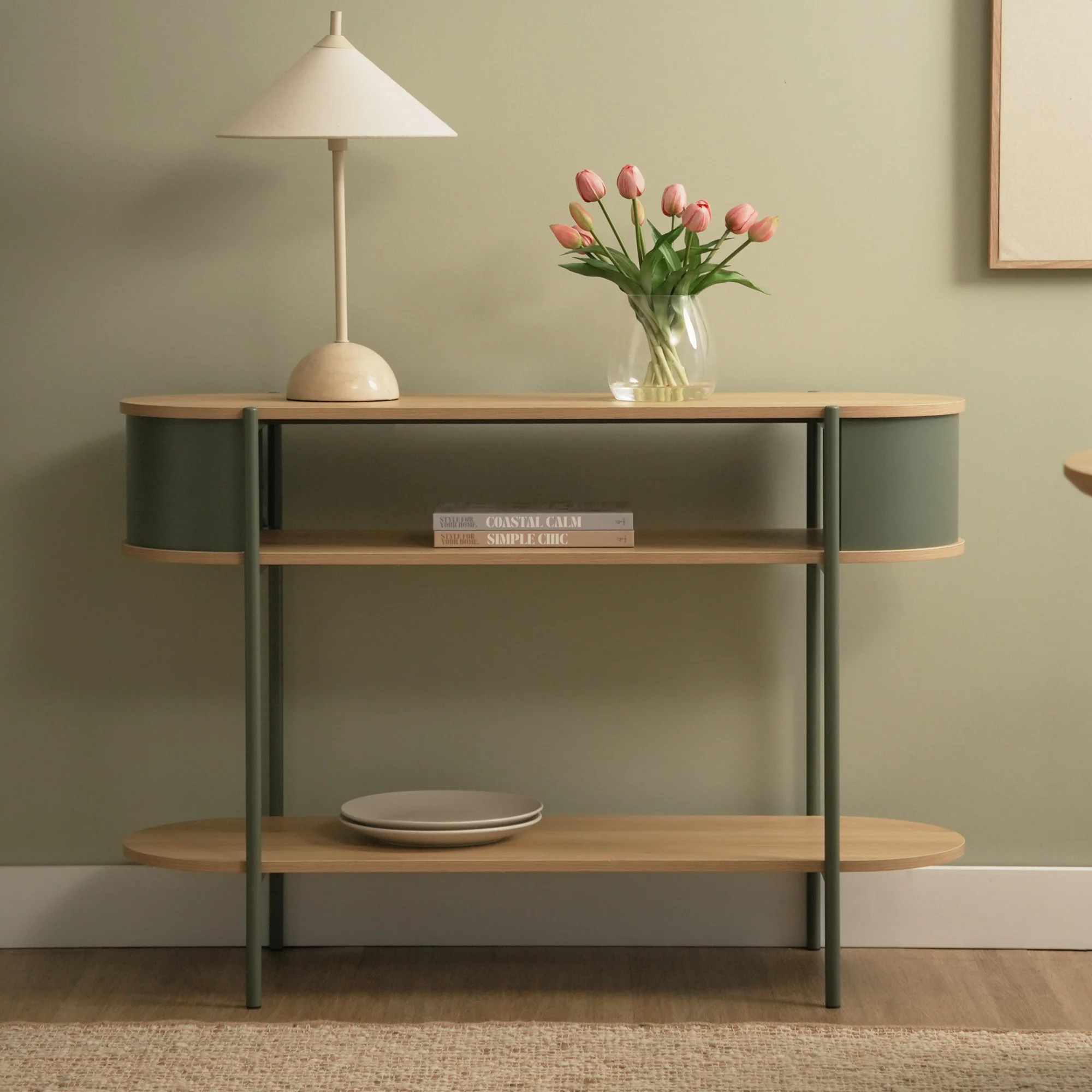 Boston Console Table Green (110cm) - Image 5