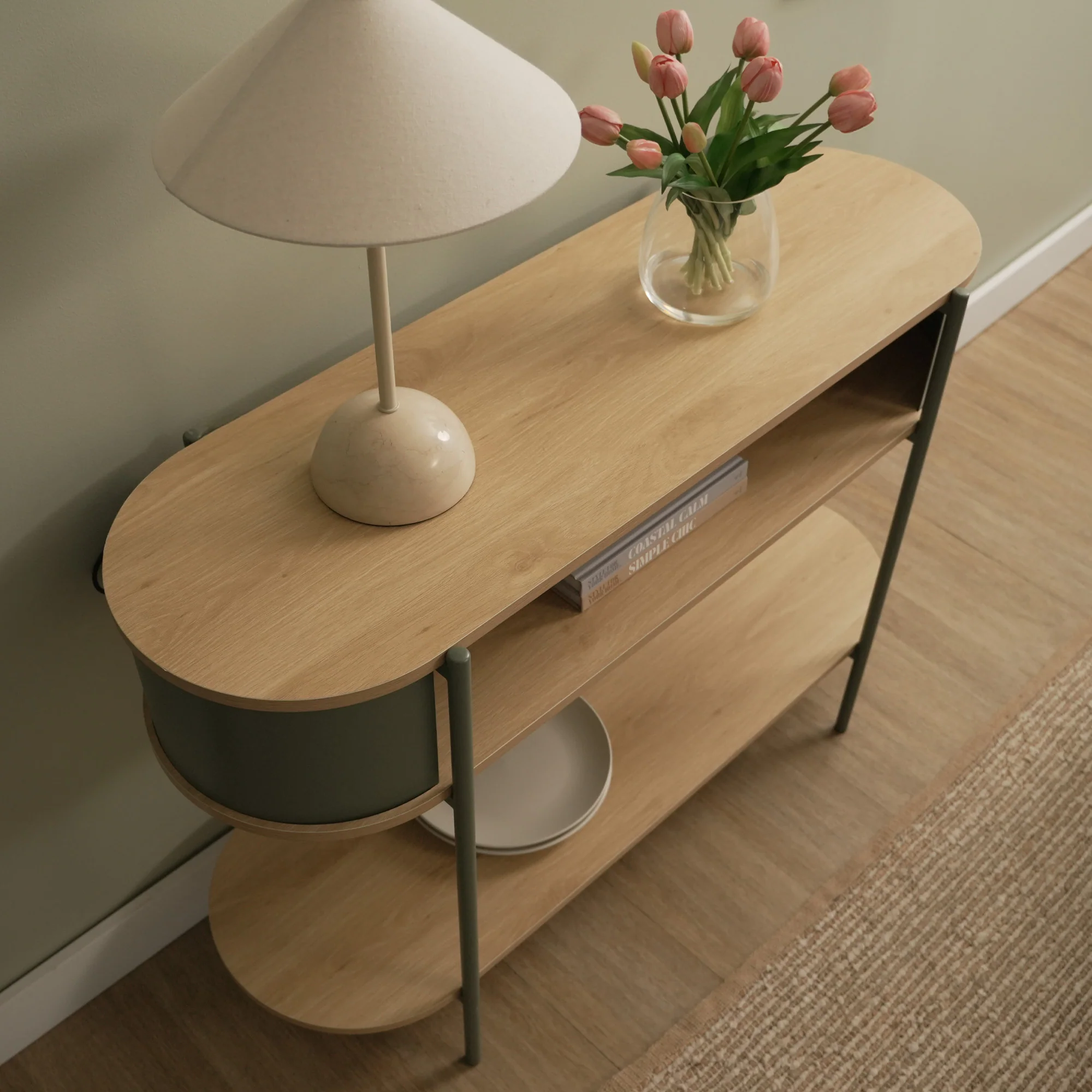 Boston Console Table Green (110cm) - Image 7