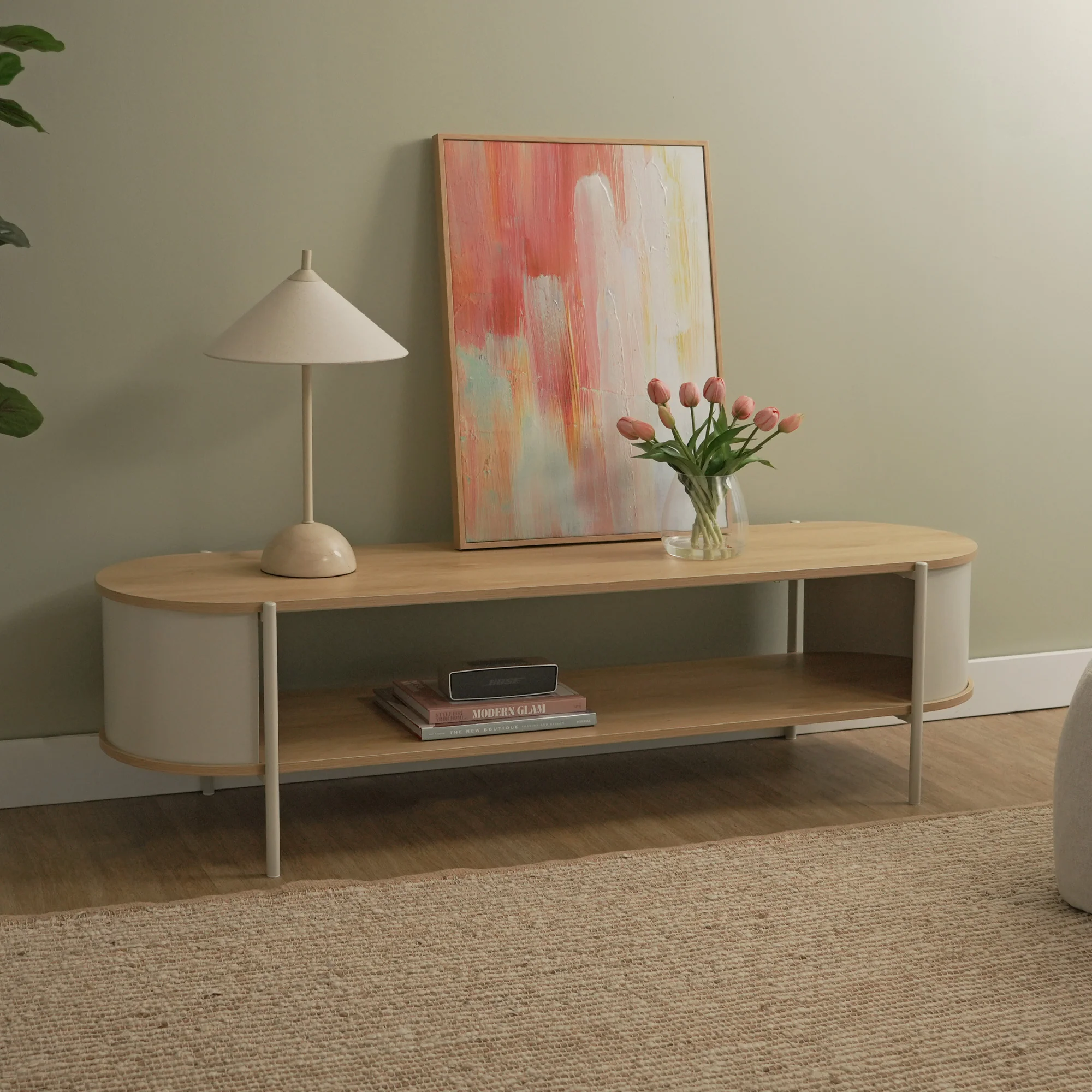 Boston Entertainment Unit Cream (150cm)