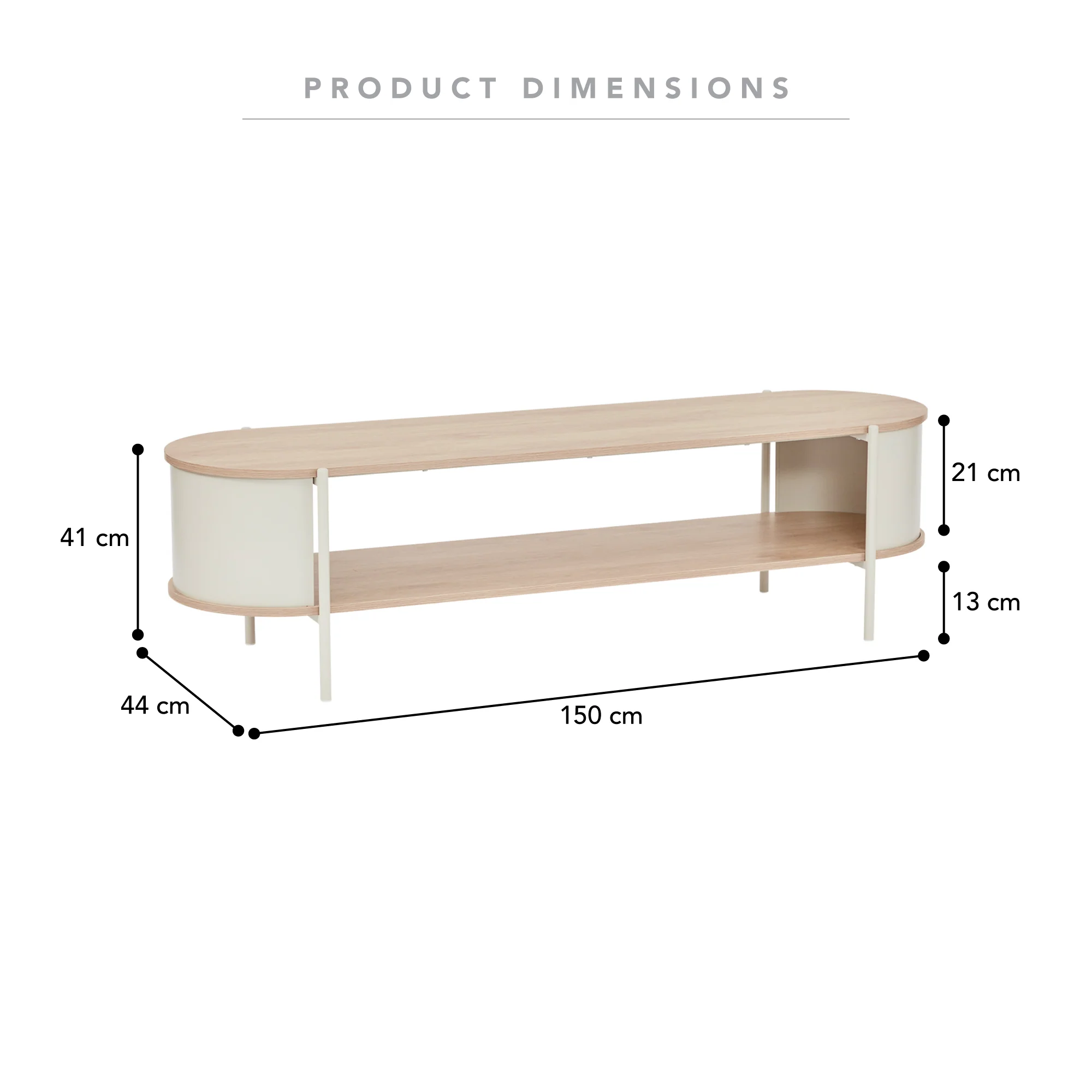 Boston Entertainment Unit Cream (150cm) - Image 3