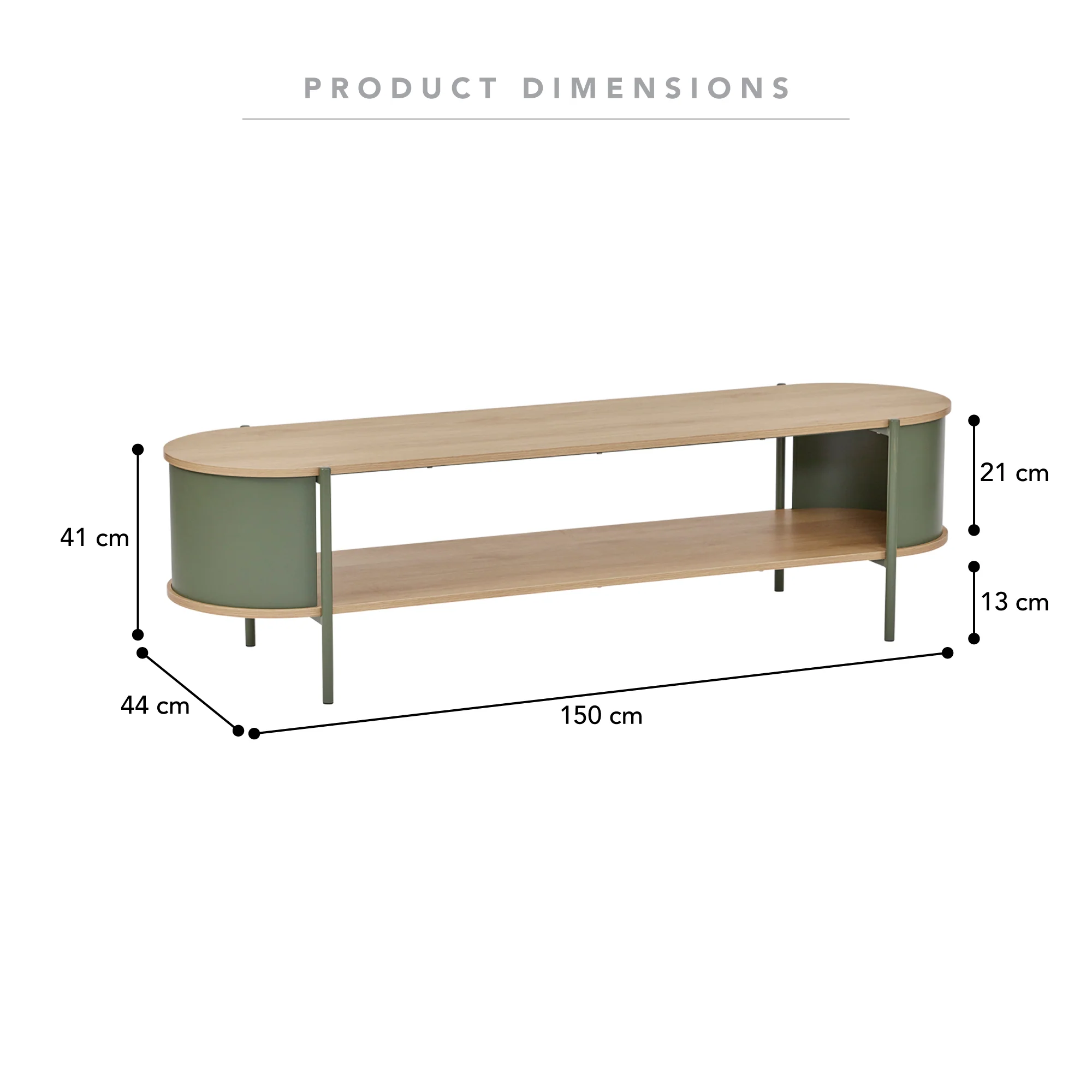 Boston Entertainment Unit Green (150cm) - Image 3