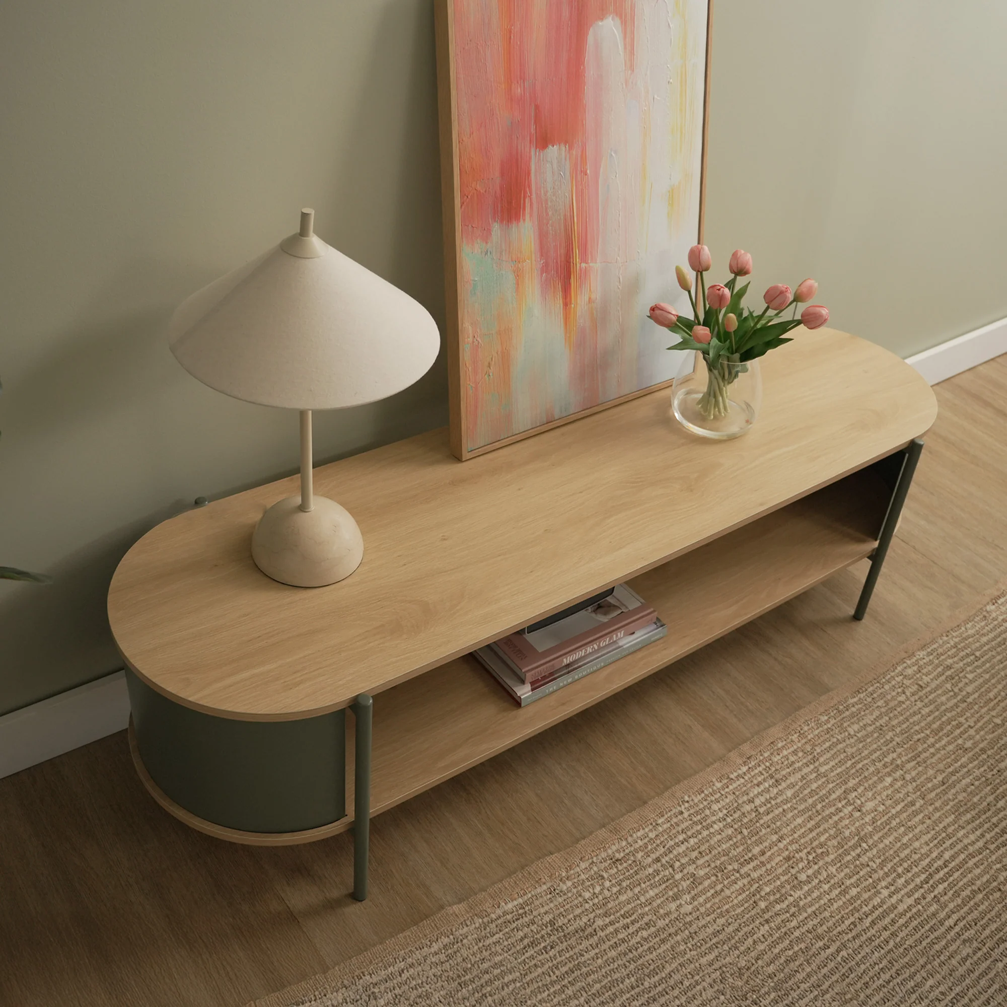 Boston Entertainment Unit Green (150cm) - Image 7