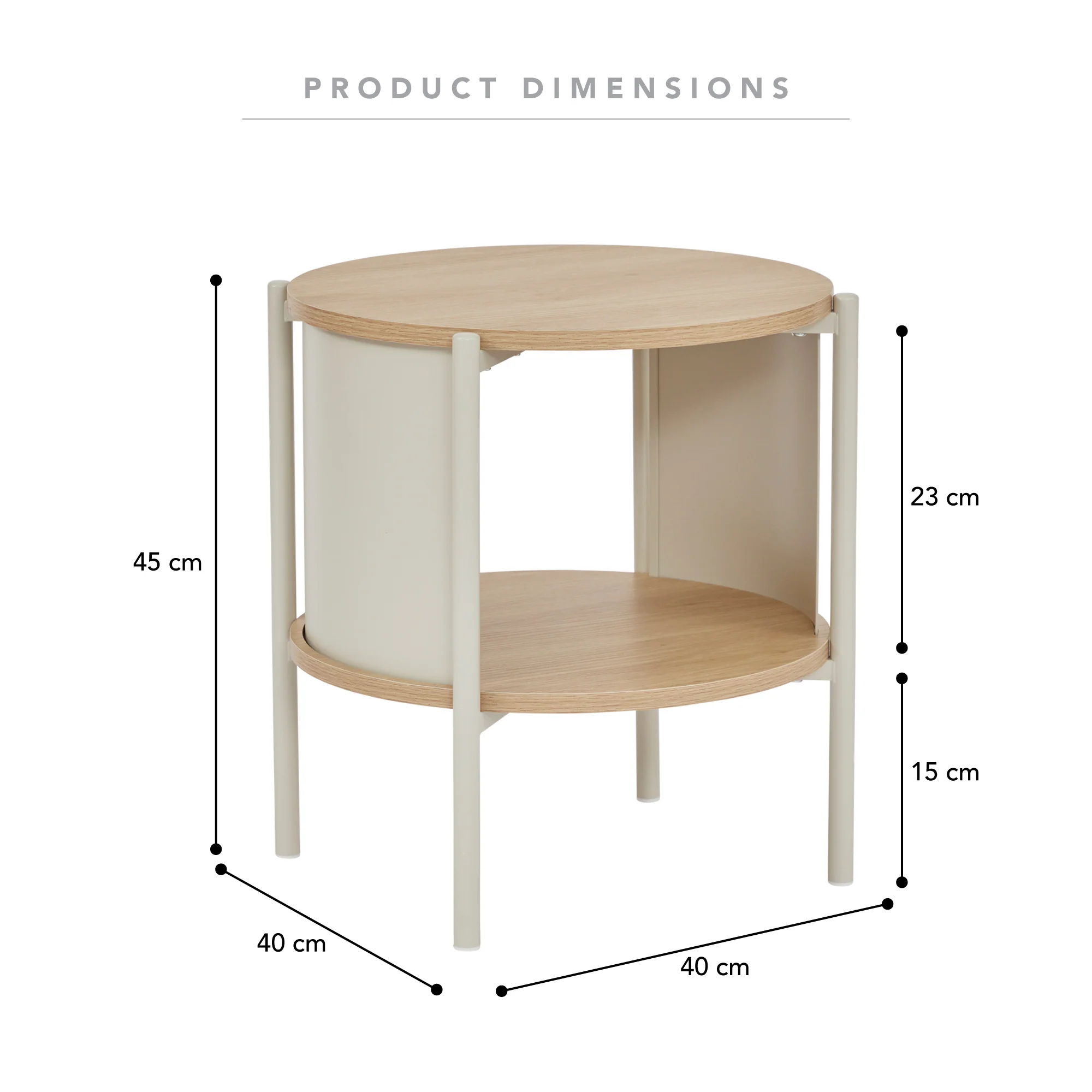 Boston Side Table Cream - Image 3