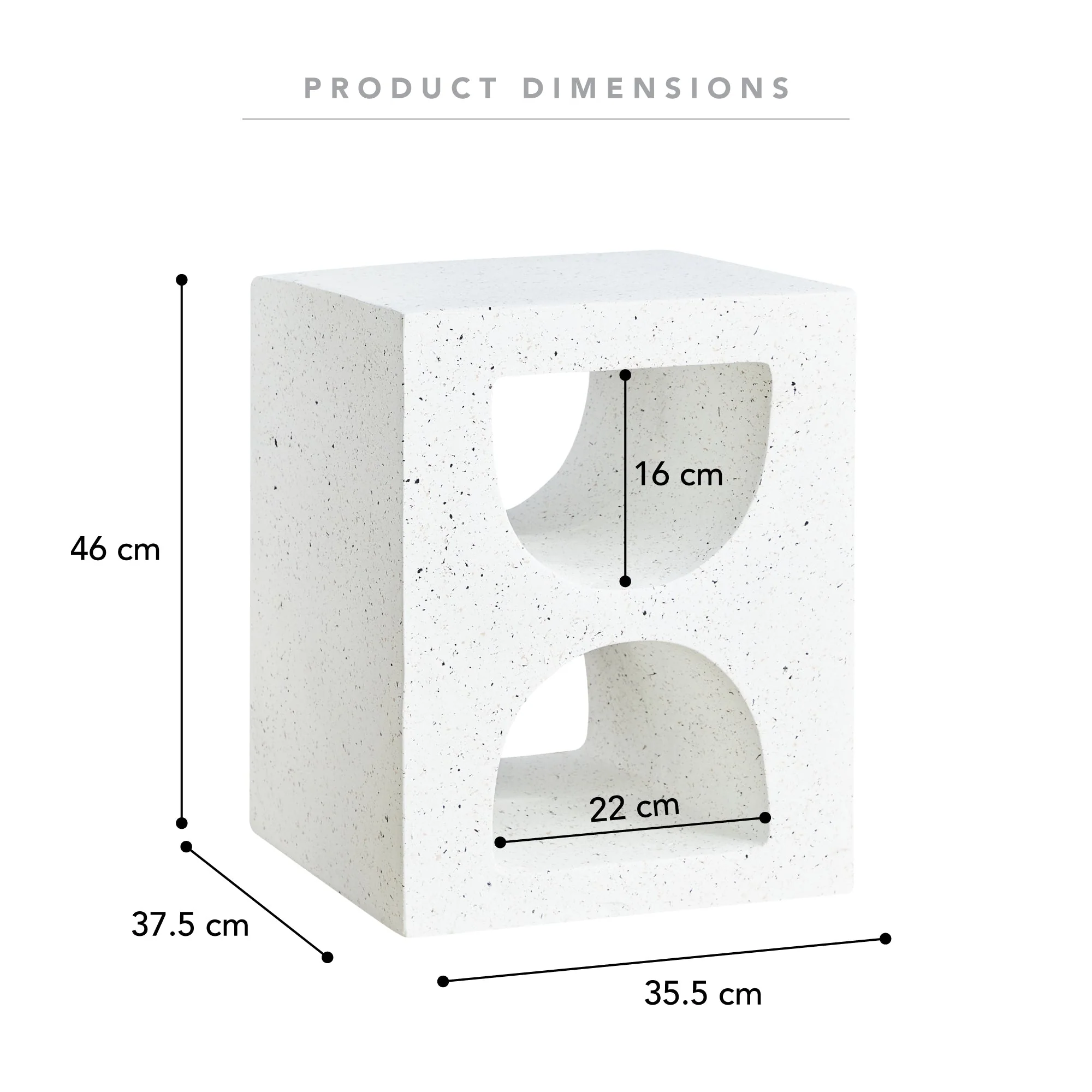 Brasilia MgO Side Table White - Image 3