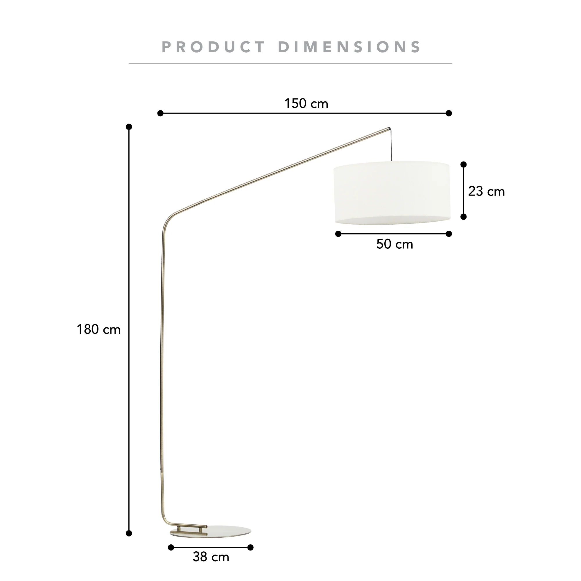 Brooklyn Floor Lamp Gold - Image 3