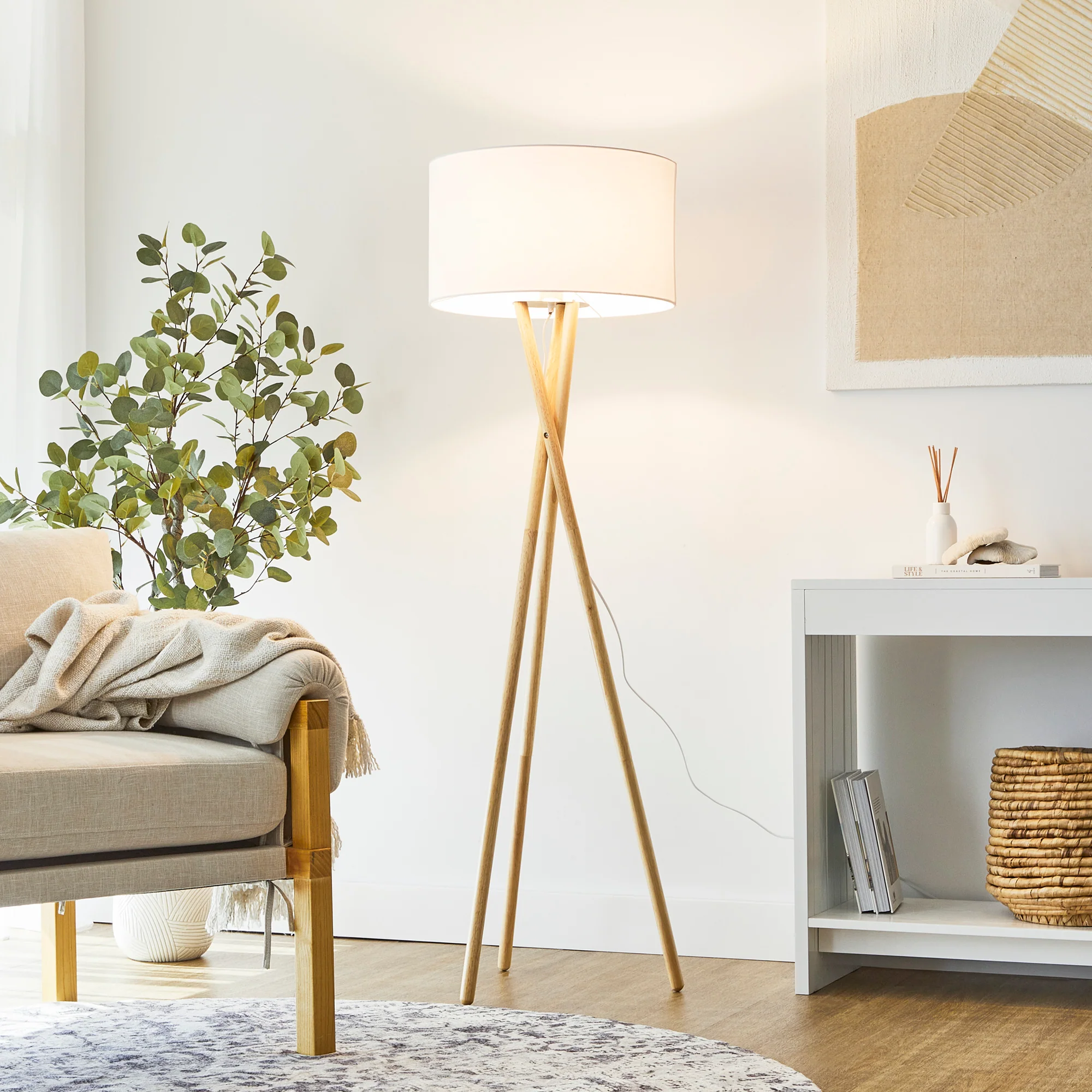 Byron Tripod Floor Lamp Natural - Image 9