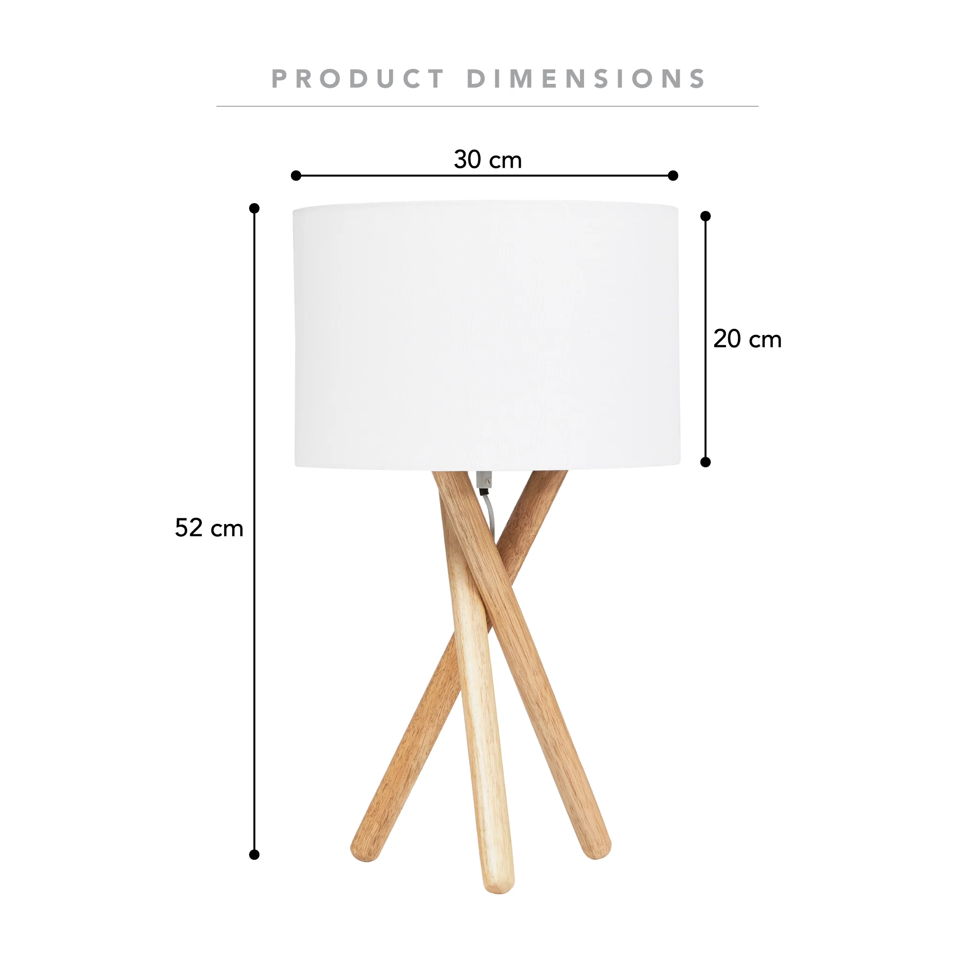 Byron Tripod Table Lamp Natural - Image 3