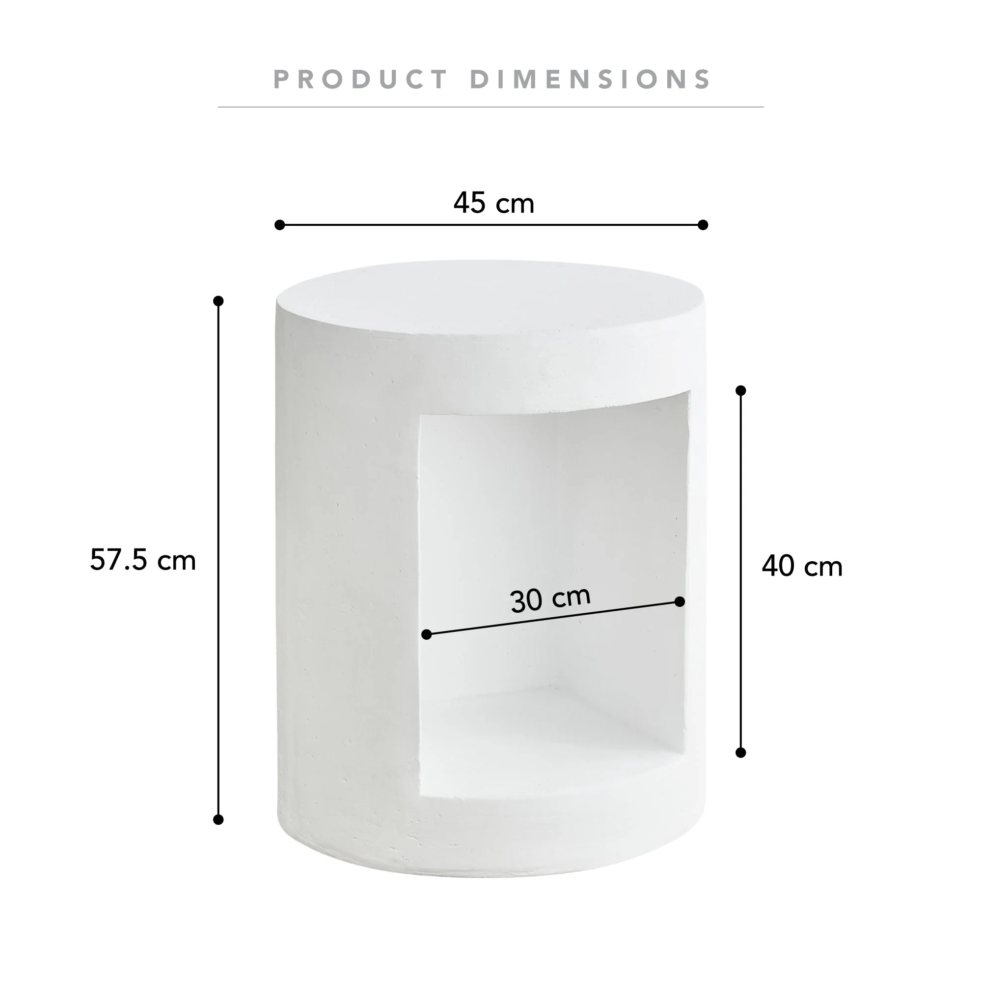 Castello MgO Side Table White - Image 3