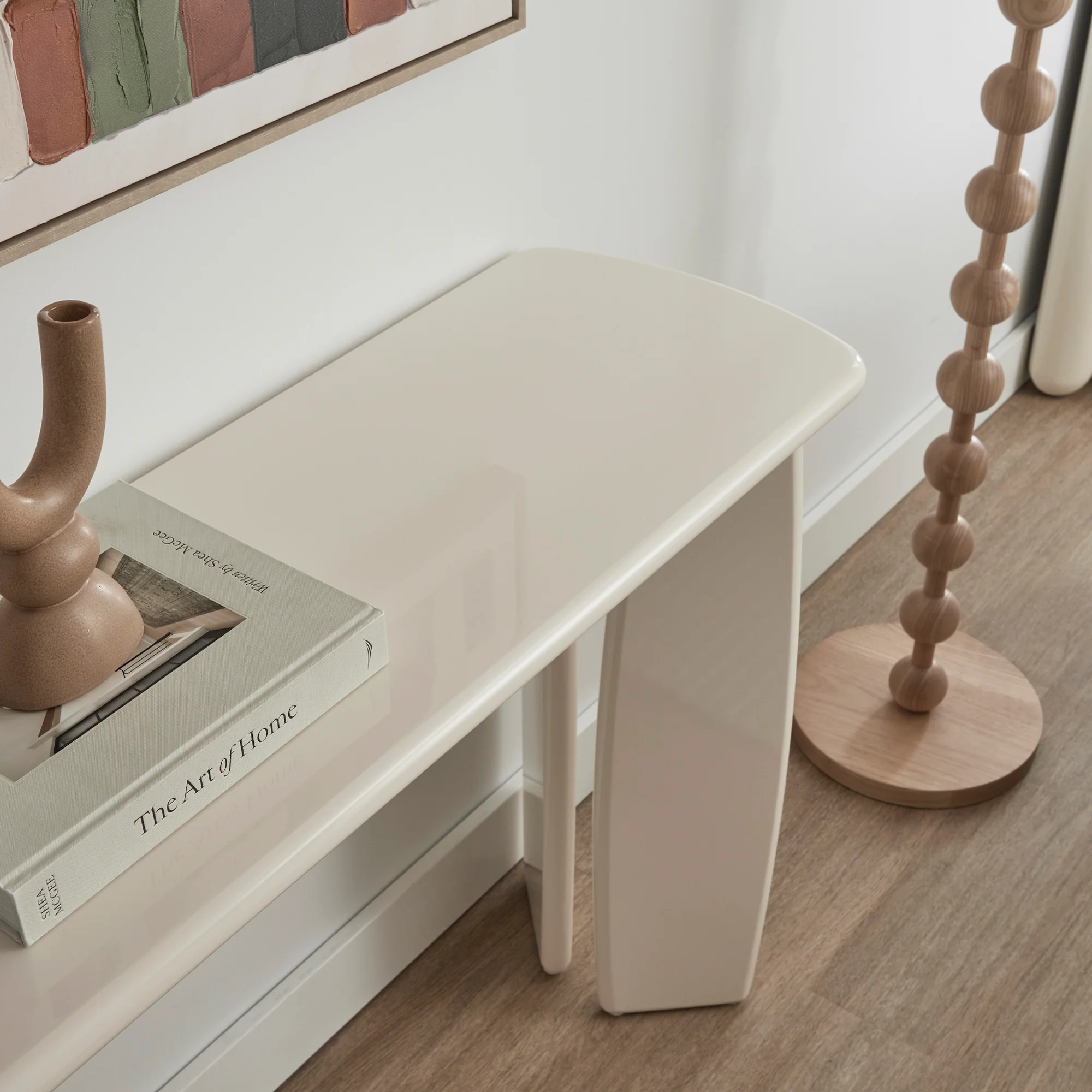 Charlie Gloss Console Table Cream (110cm) - Image 5
