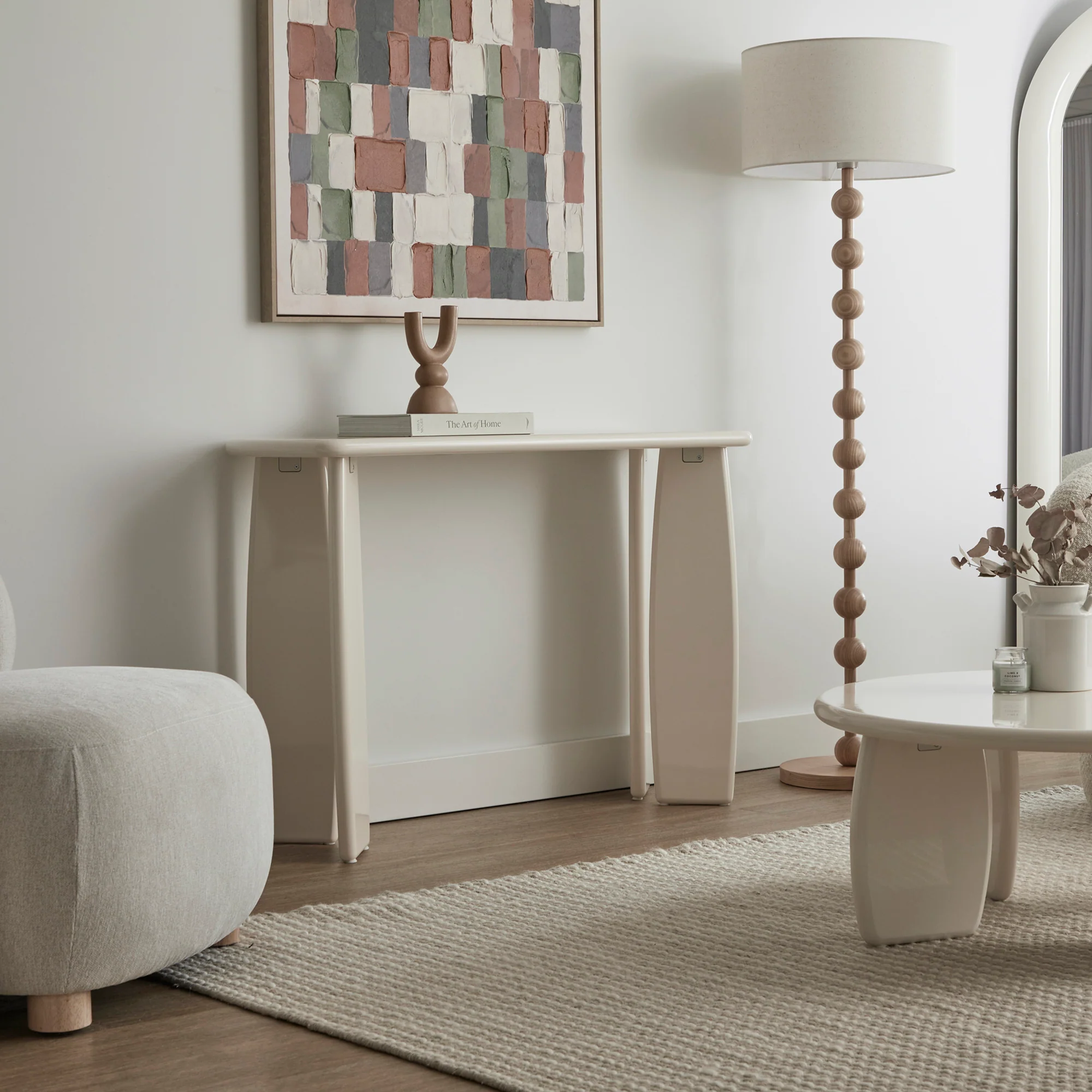 Charlie Gloss Console Table Cream (110cm) - Image 8