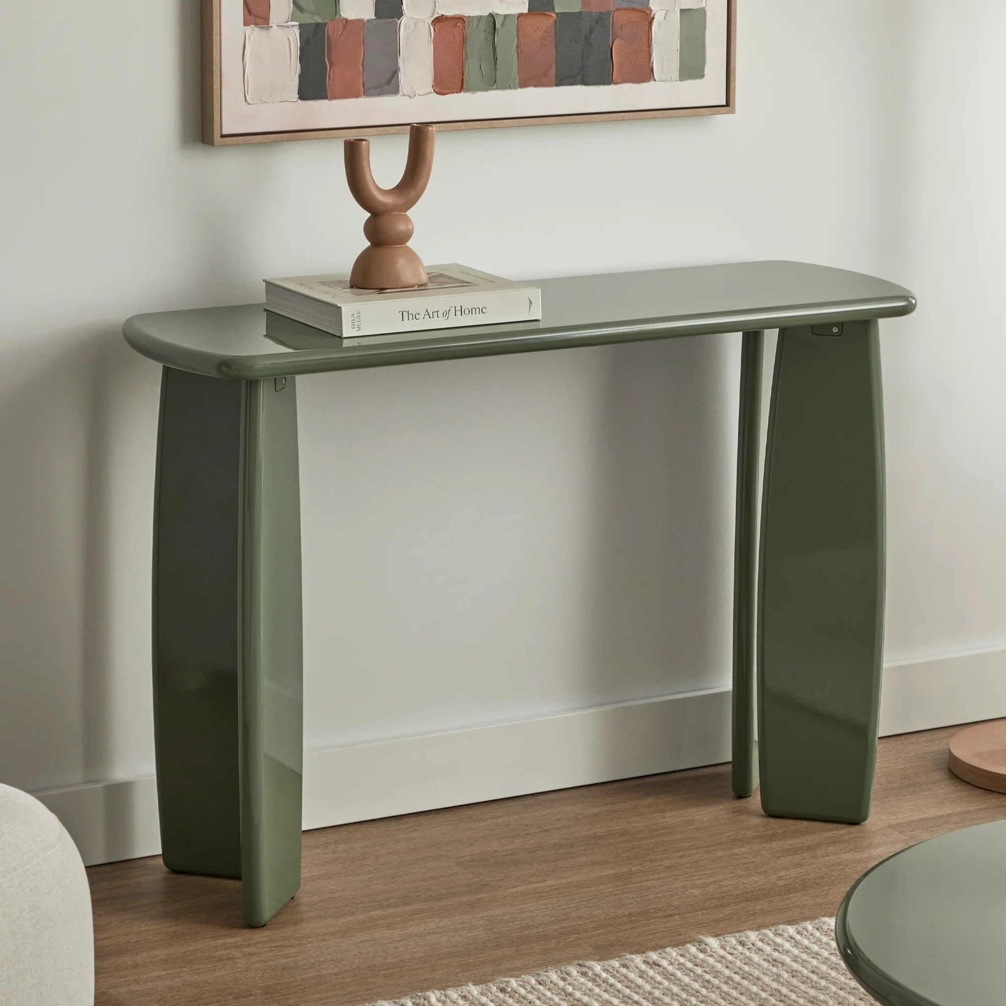 Charlie Gloss Console Table Green (110cm)