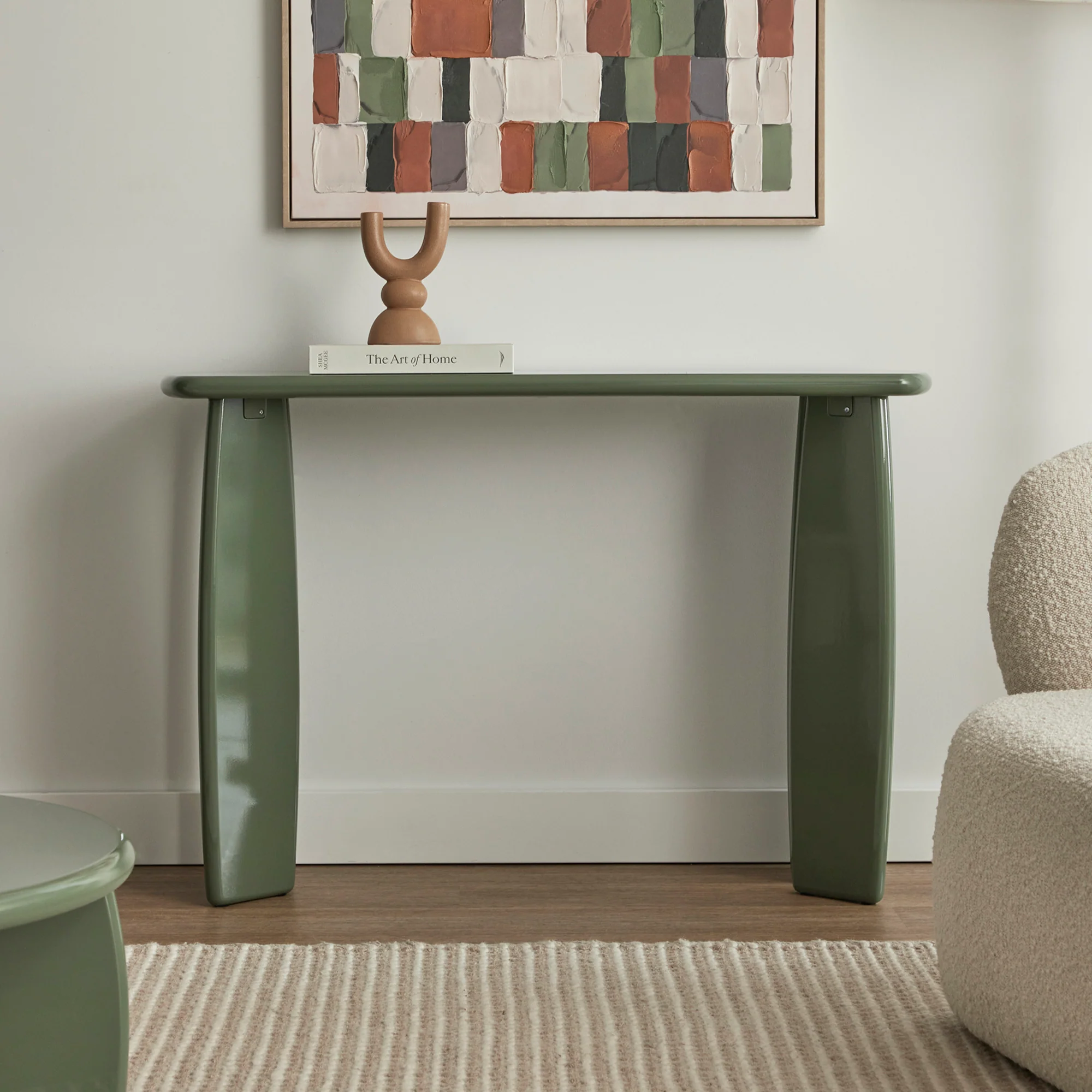 Charlie Gloss Console Table Green (110cm) - Image 4