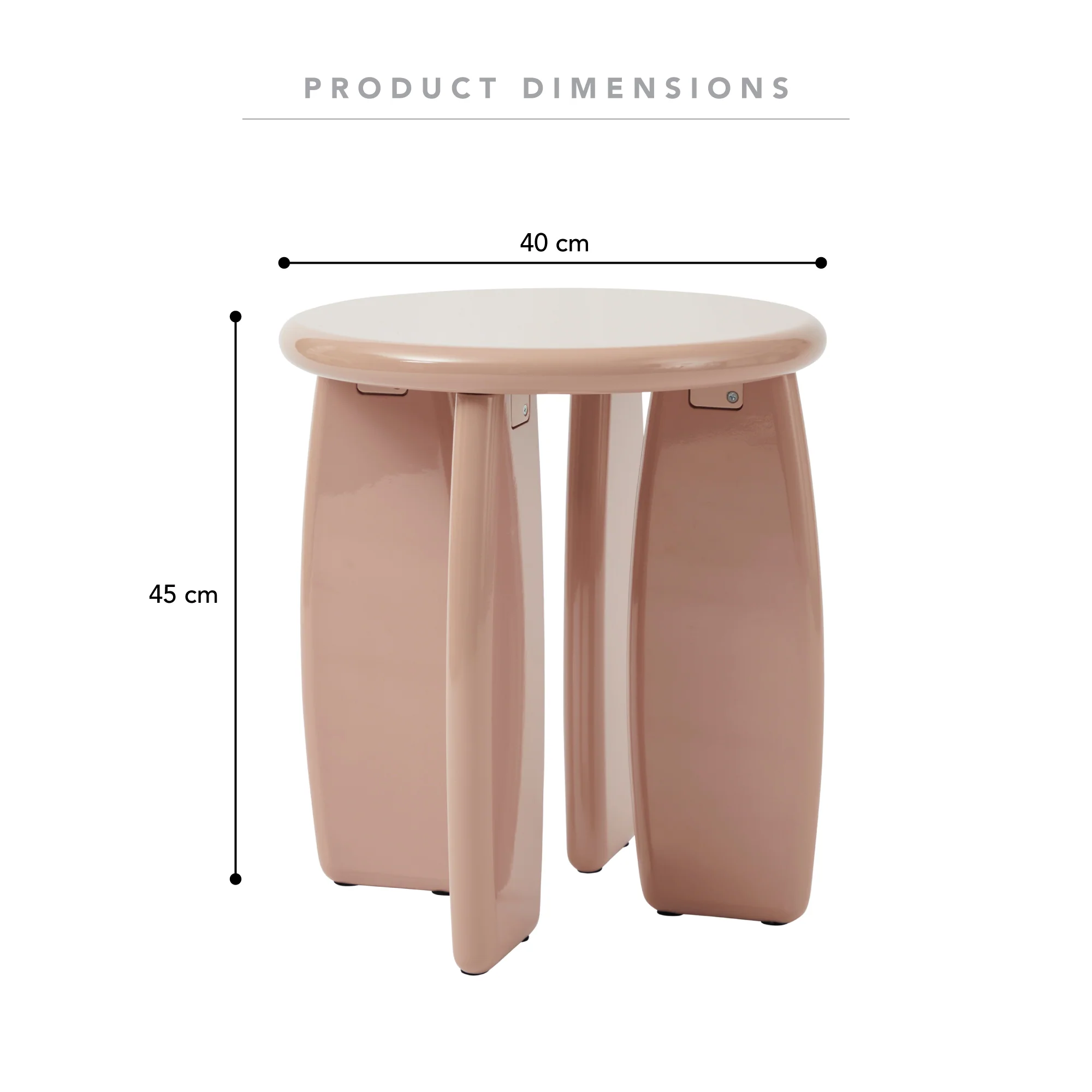 Charlie Gloss Side Table Clay - Image 3