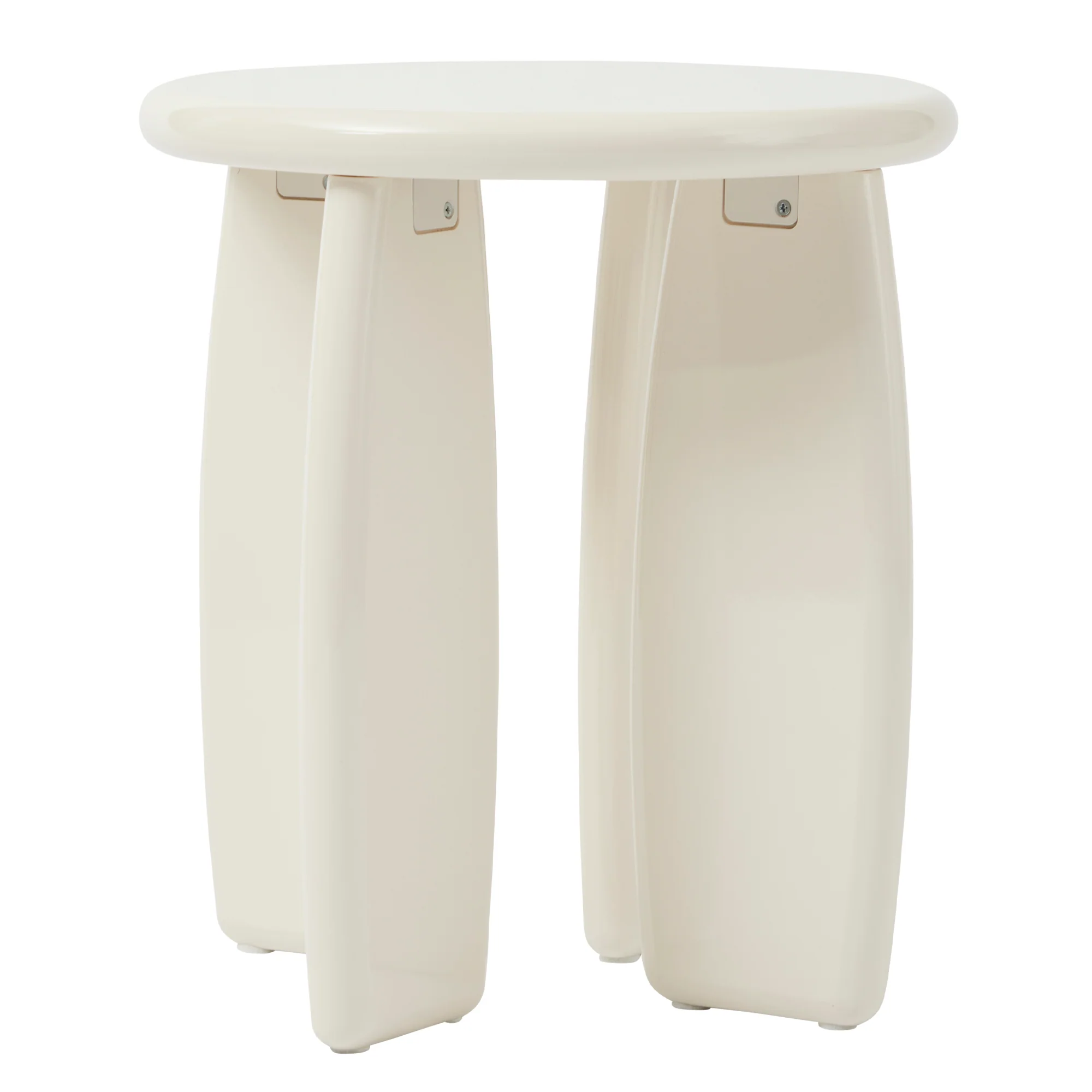 Charlie Gloss Side Table Cream - Image 10