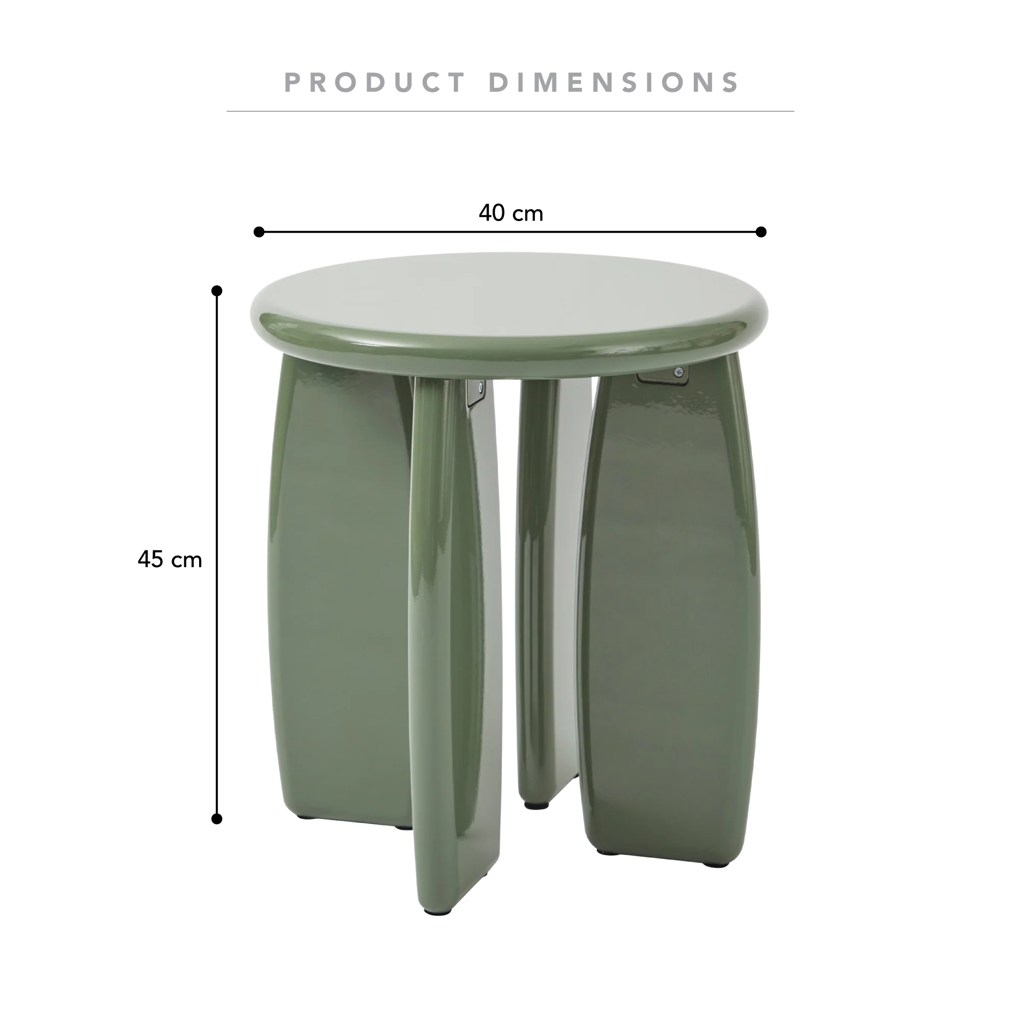 Charlie Gloss Side Table Green - Image 3