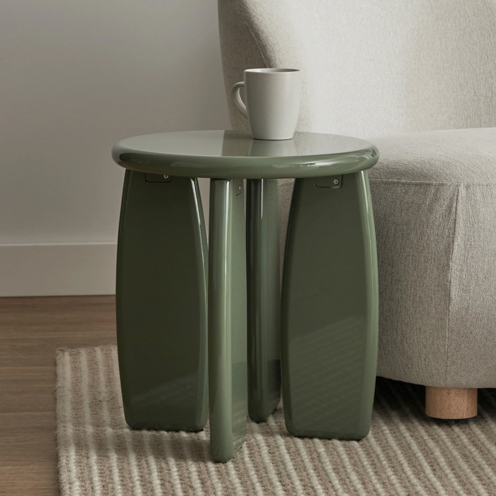 Charlie Gloss Side Table Green - Image 5