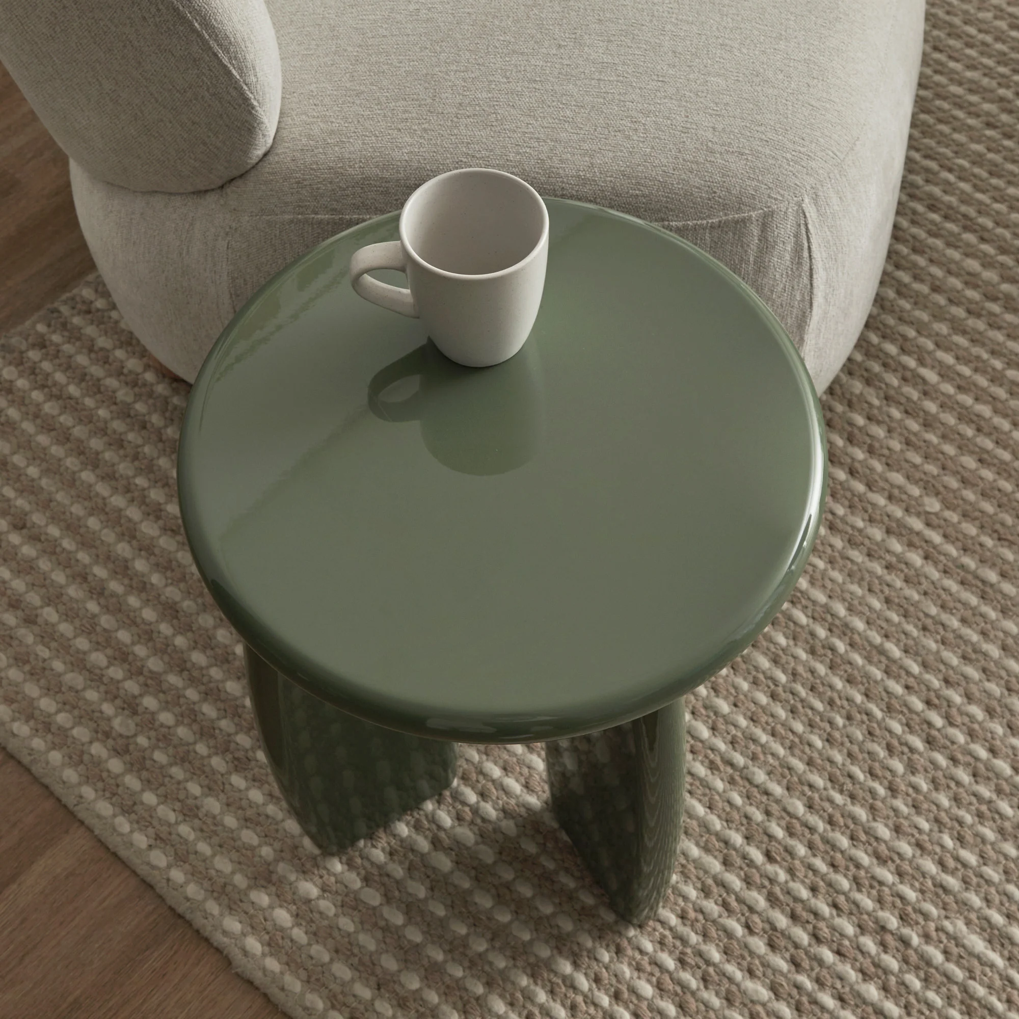 Charlie Gloss Side Table Green - Image 6