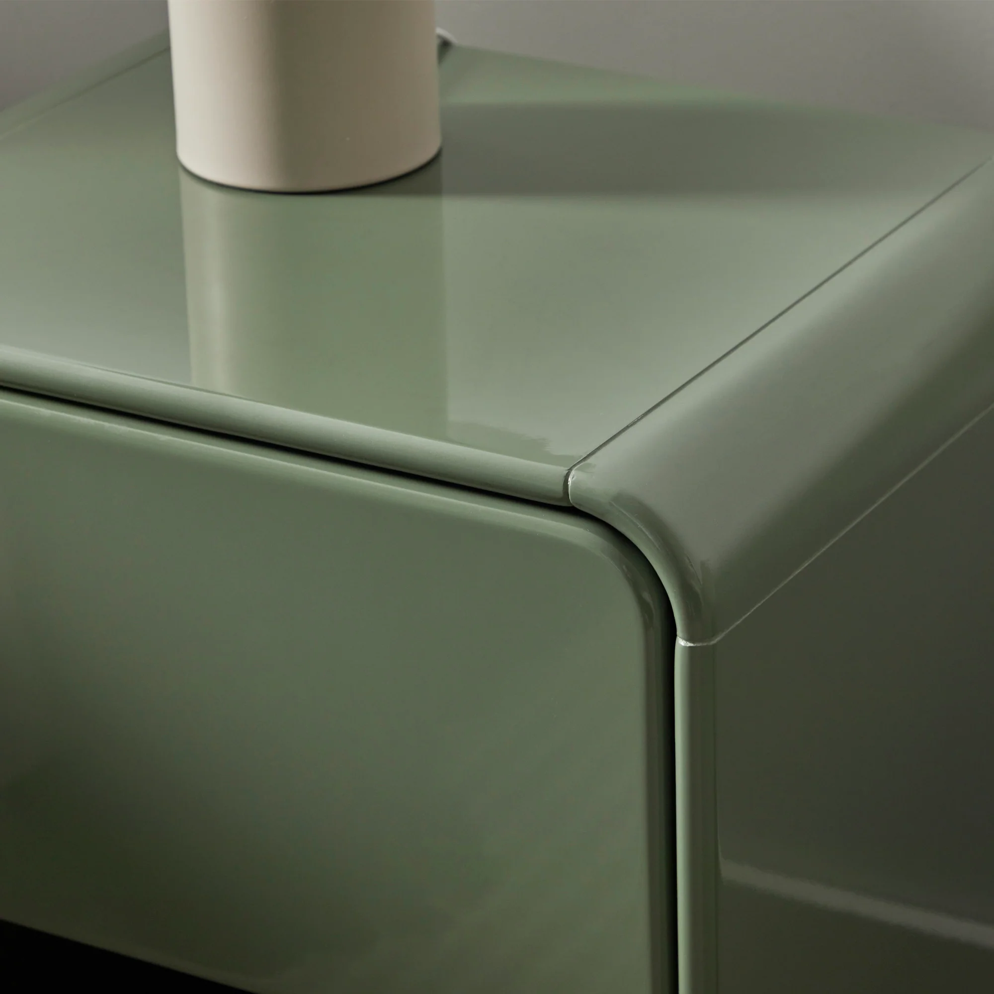 Charlie Gloss Bedside Table Green - Image 5