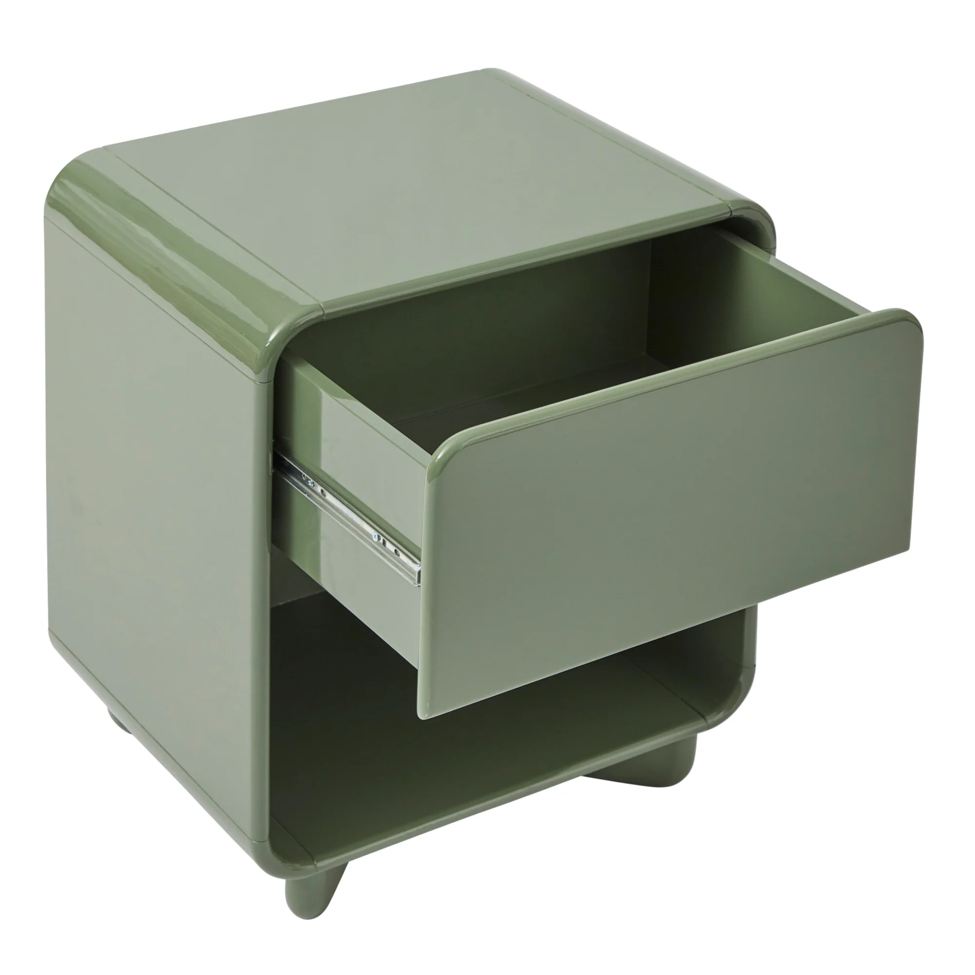 Charlie Gloss Bedside Table Green (Set of 2) - Image 11