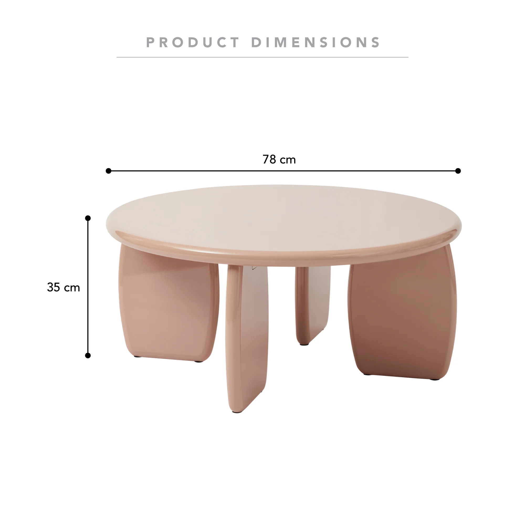 Charlie Gloss Coffee Table Clay - Image 3
