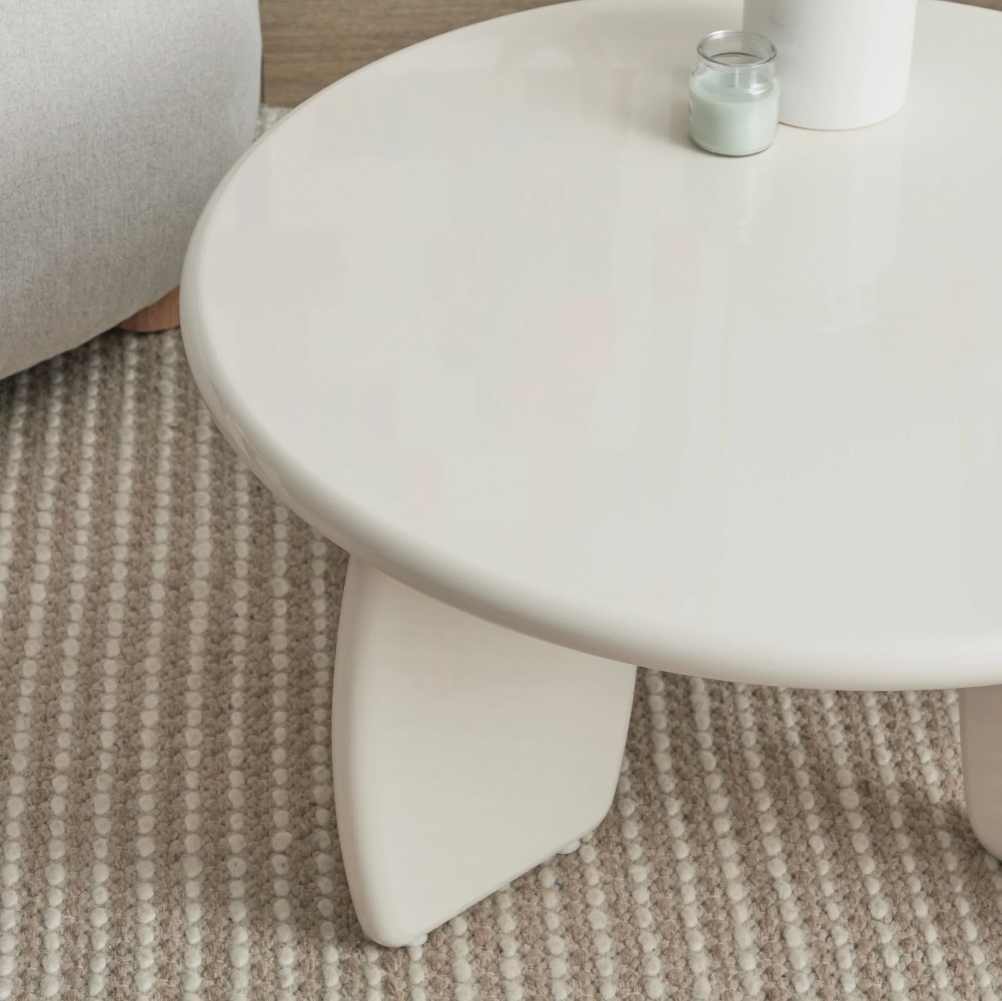Charlie Gloss Coffee Table Cream - Image 6