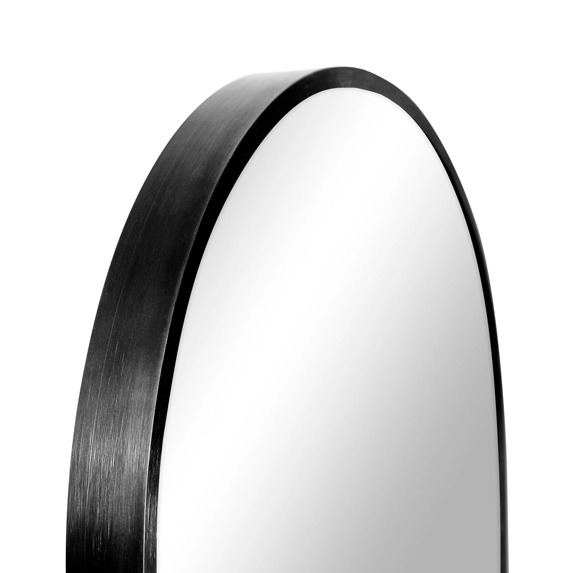 Cindy 120cm Arched Leaning Wall Mirror Black - Image 7