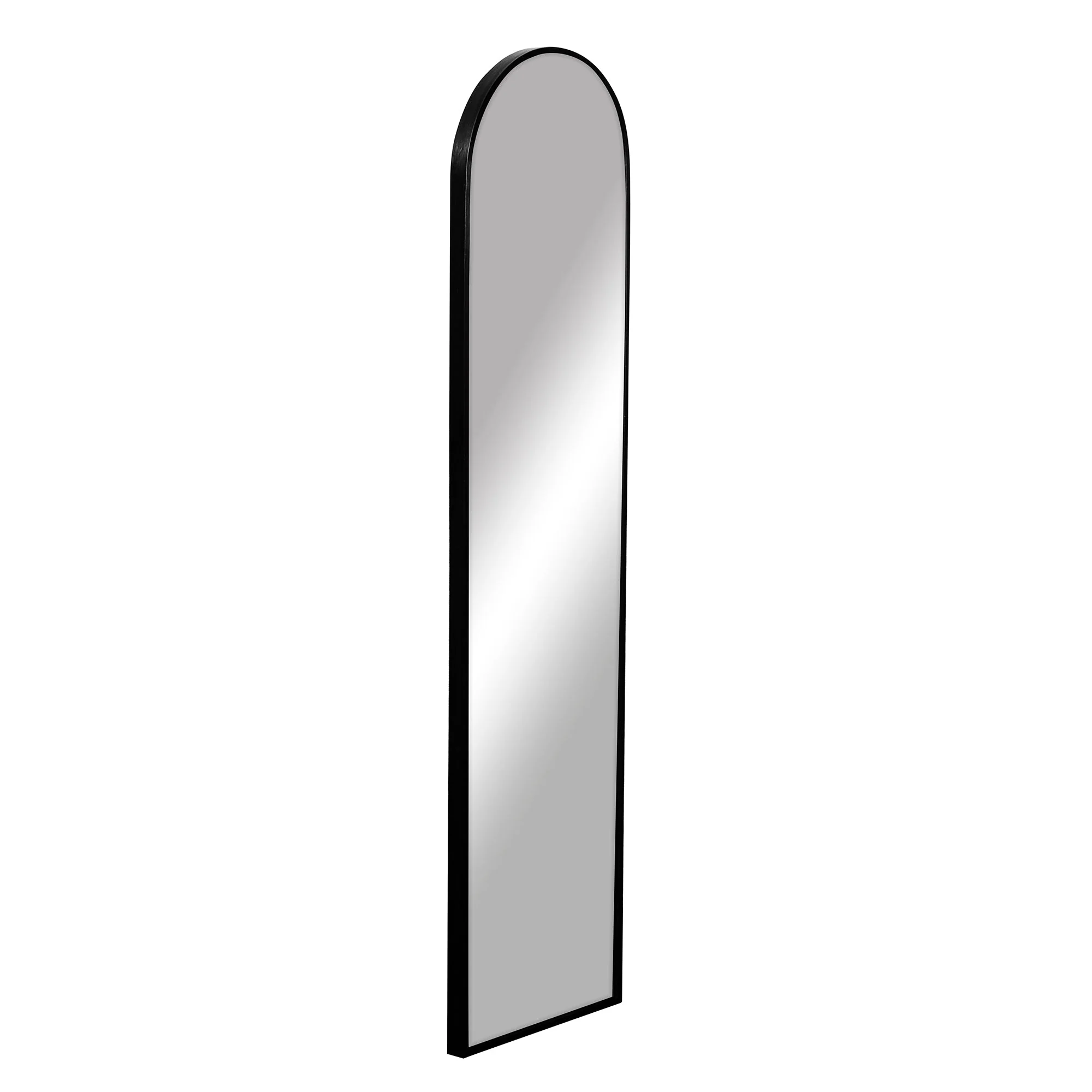 Cindy 120cm Arched Leaning Wall Mirror Black - Image 8