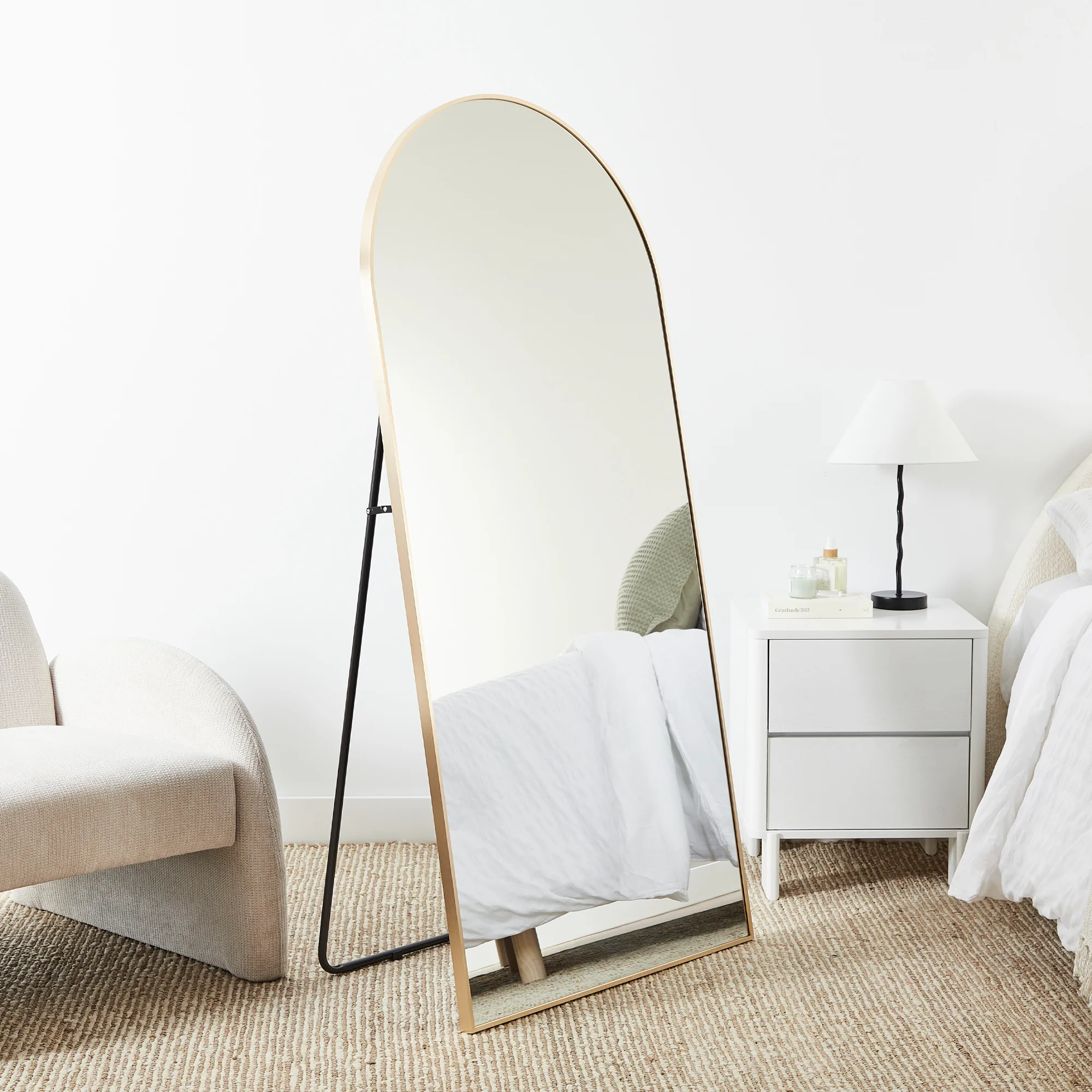 Cindy 160cm Arch Mirror Gold