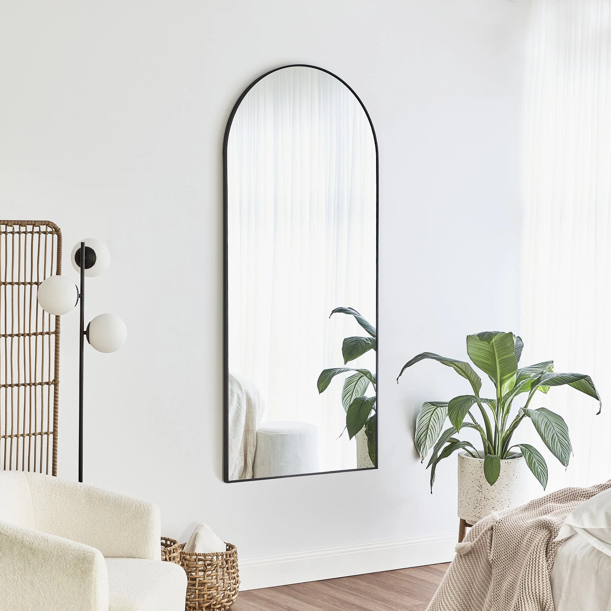 Cindy XL 180cm Arch Mirror Black - Image 4