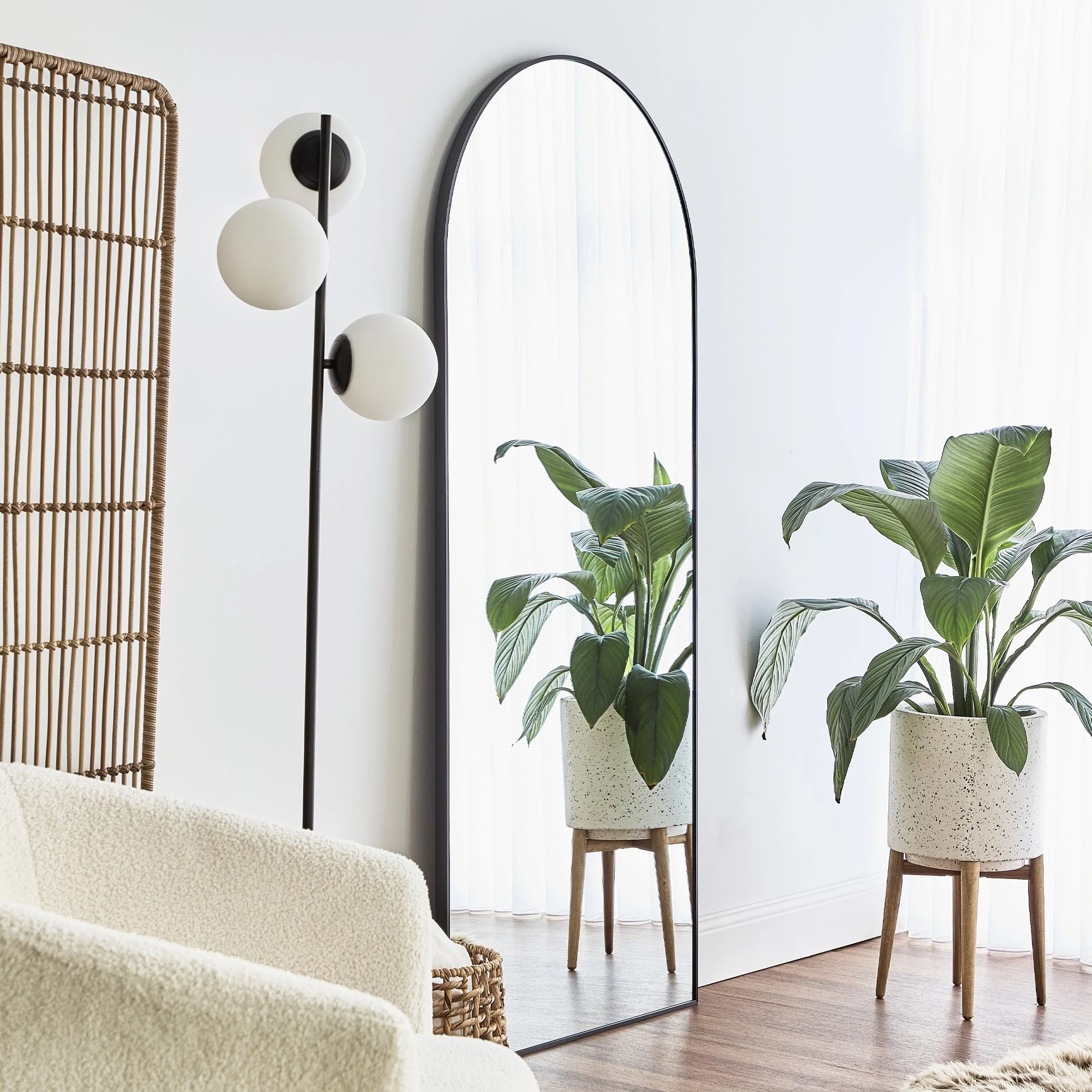 Cindy XL 180cm Arch Mirror Black - Image 5