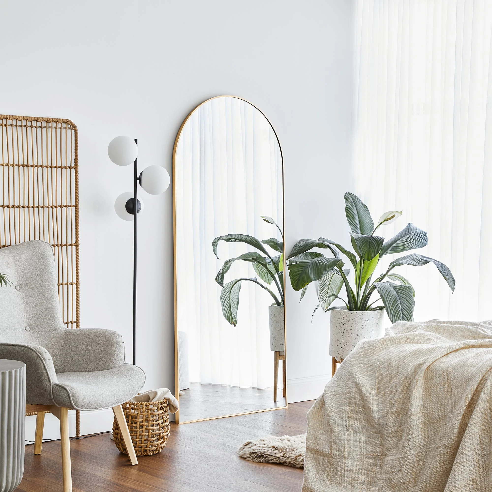 Cindy XL 180cm Arch Mirror Gold - Image 8