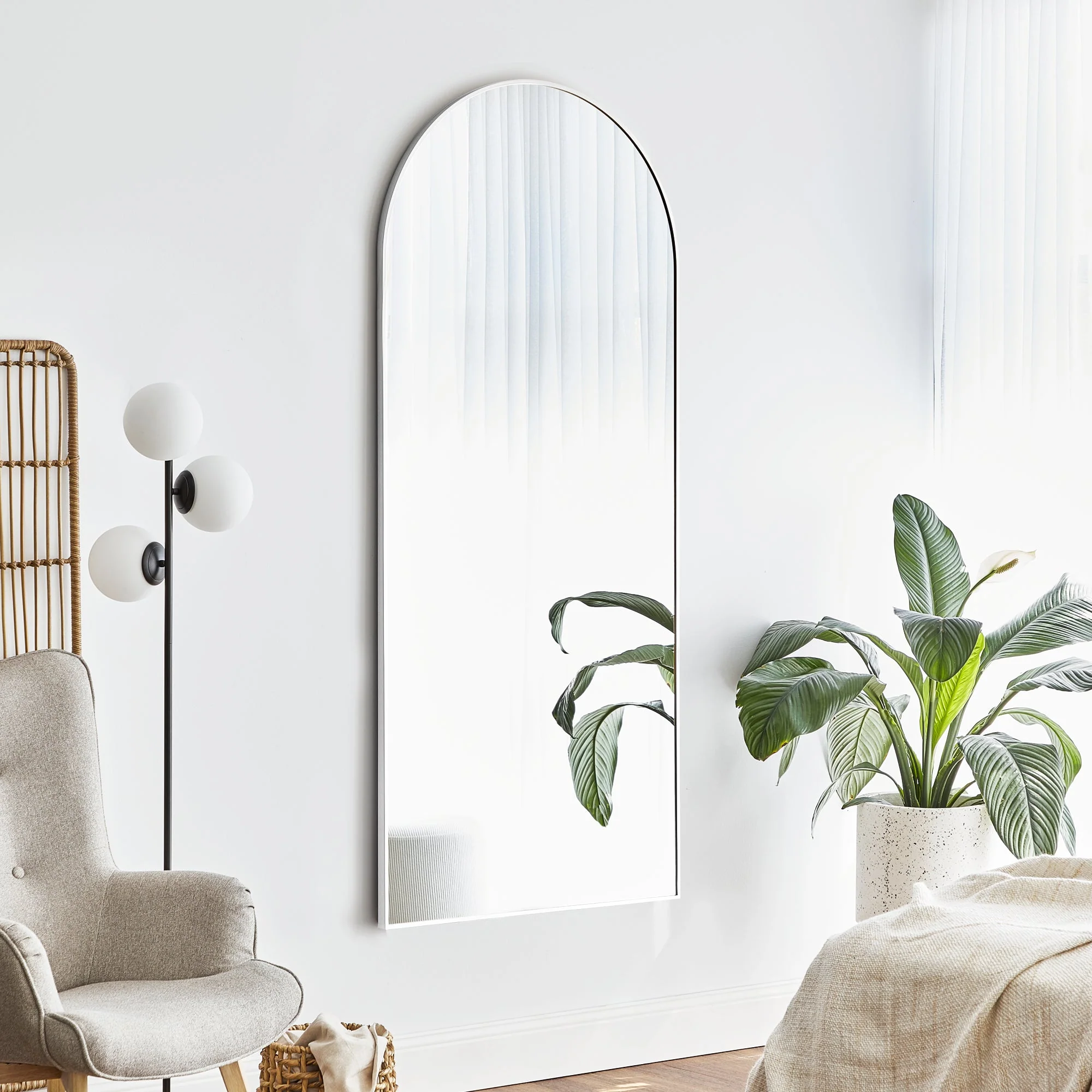 Cindy XL 180cm Arch Mirror White - Image 8