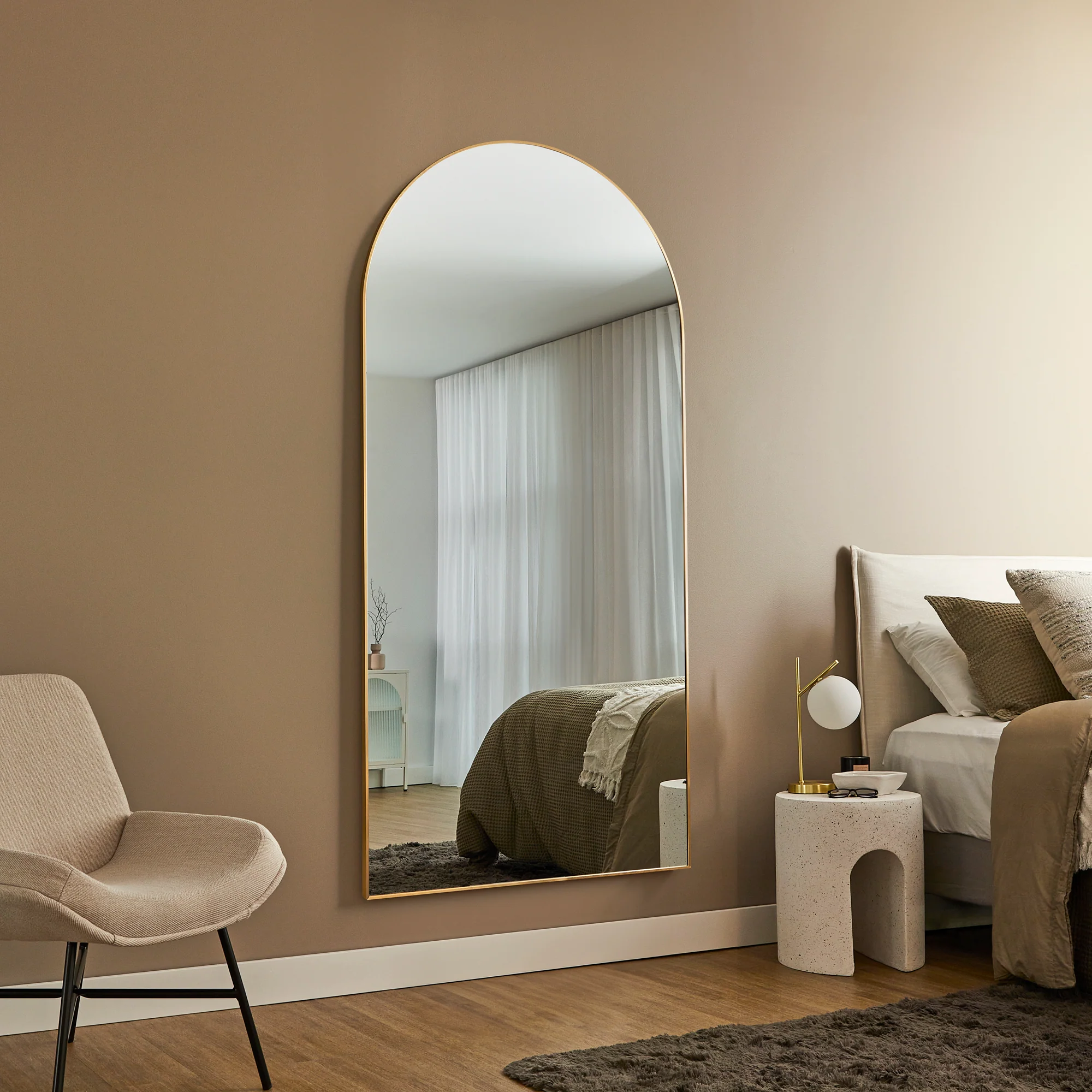 Cindy XXL 200cm Arch Mirror Gold - Image 4