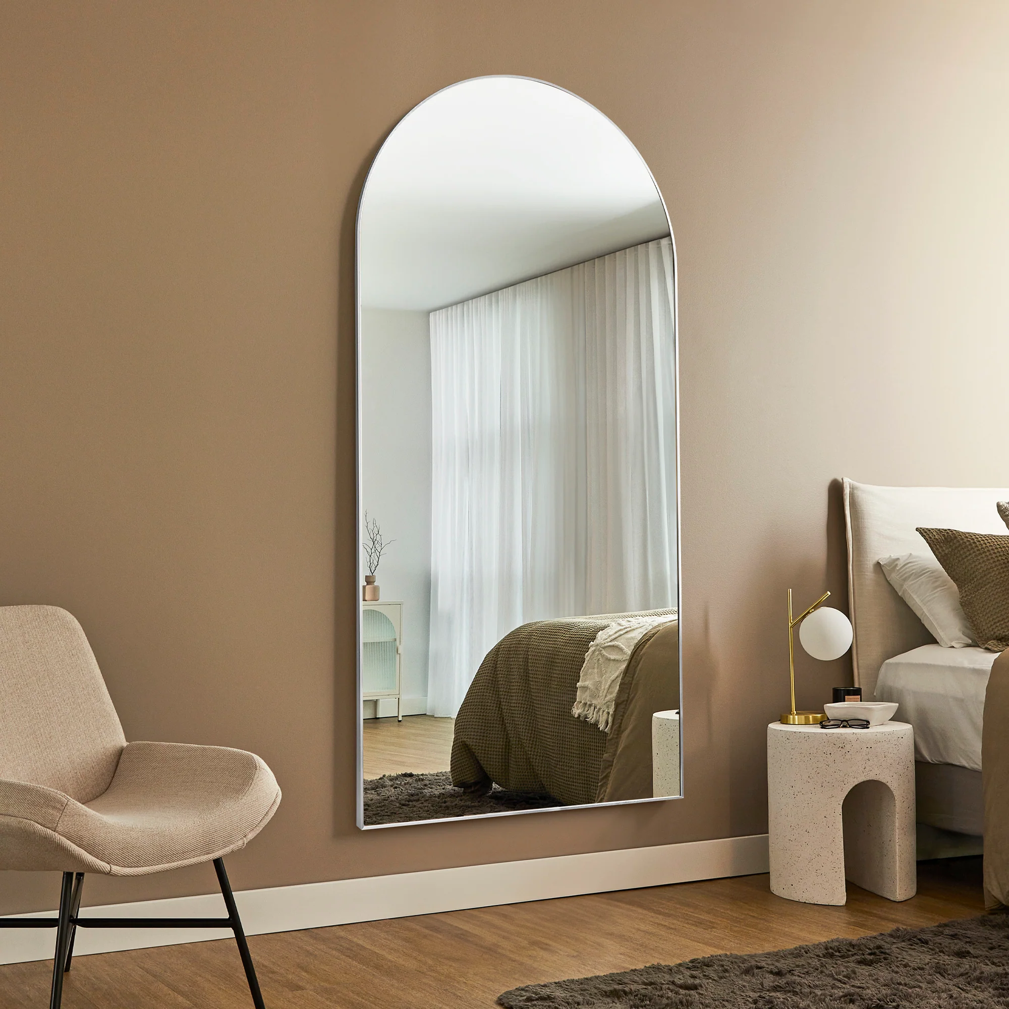 Cindy XXL 200cm Arch Mirror White - Image 4