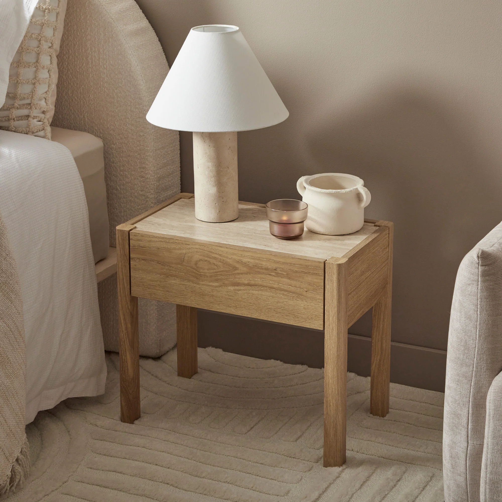 Clarke Bedside Table Oak (Set of 2) - Image 2