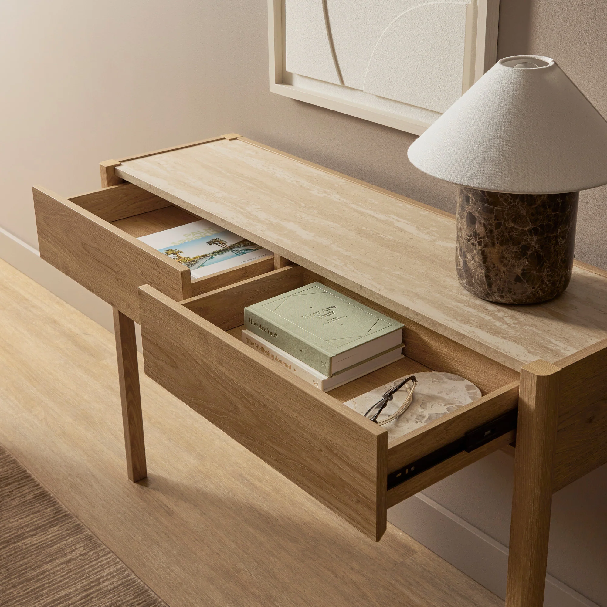 Clarke Console Table Oak (120cm) - Image 7
