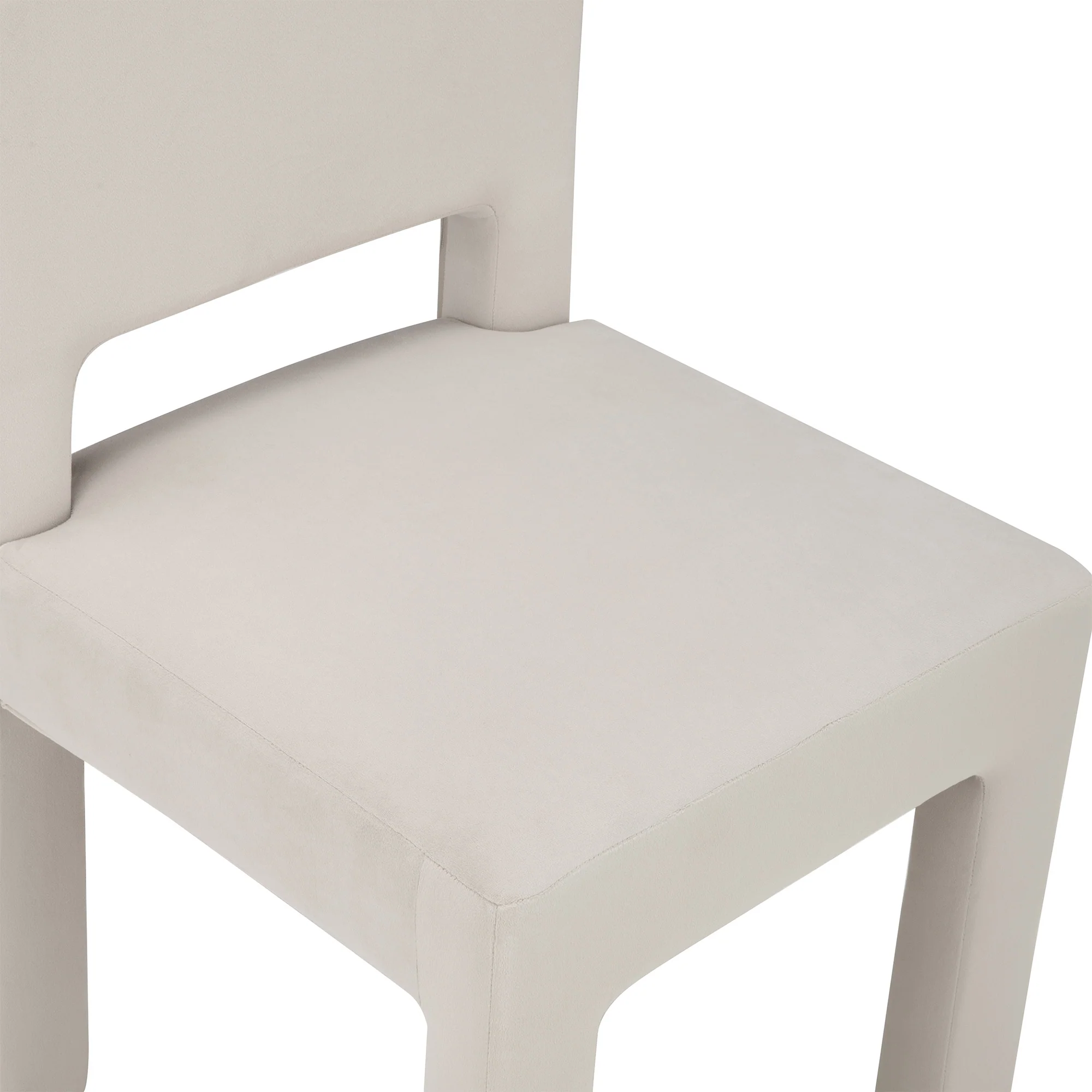 Claude Set of 2 Dining Chairs Beige Velvet - Image 11
