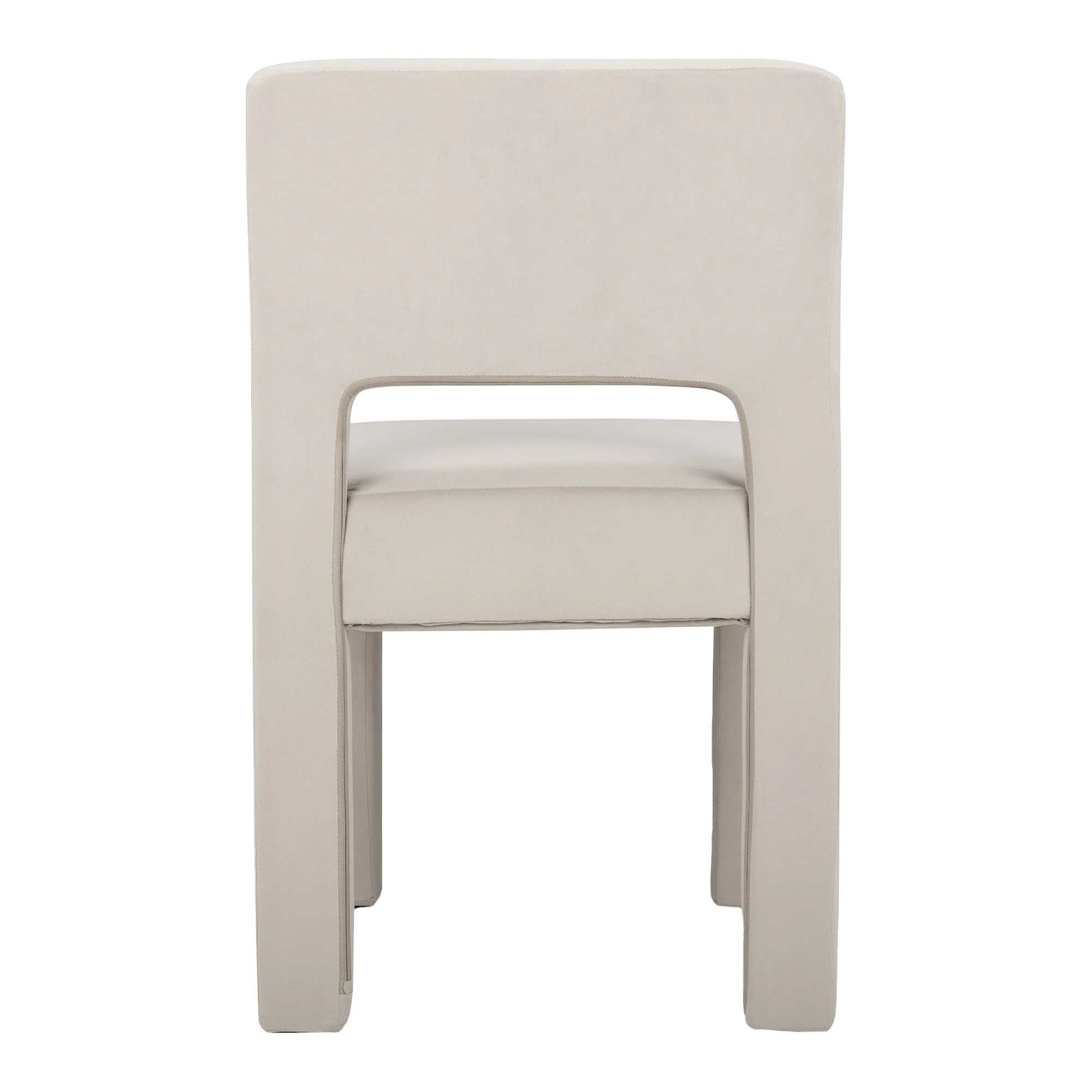 Claude Set of 2 Dining Chairs Beige Velvet - Image 14
