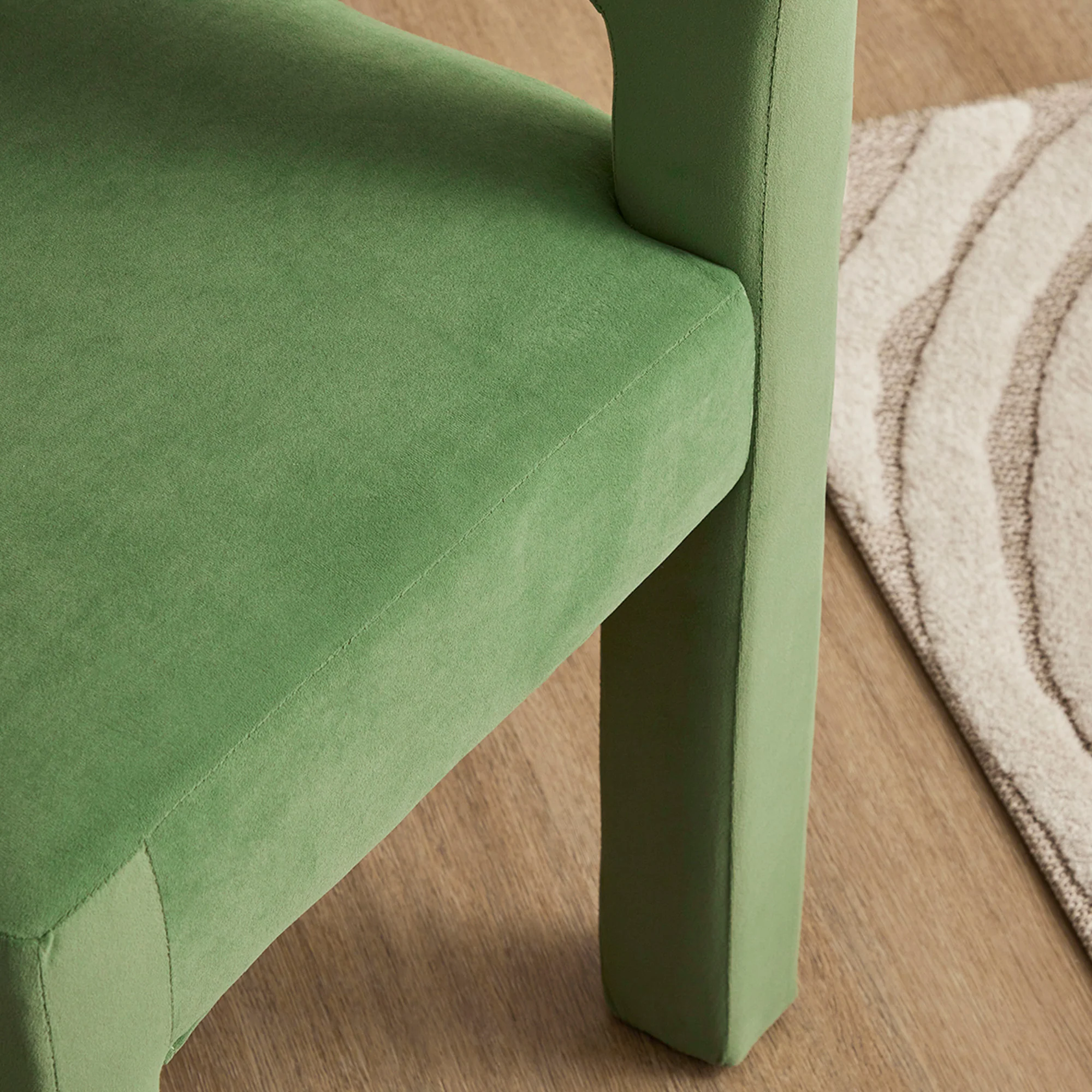 Claude Set of 2 Dining Chairs Green Velvet - Image 6